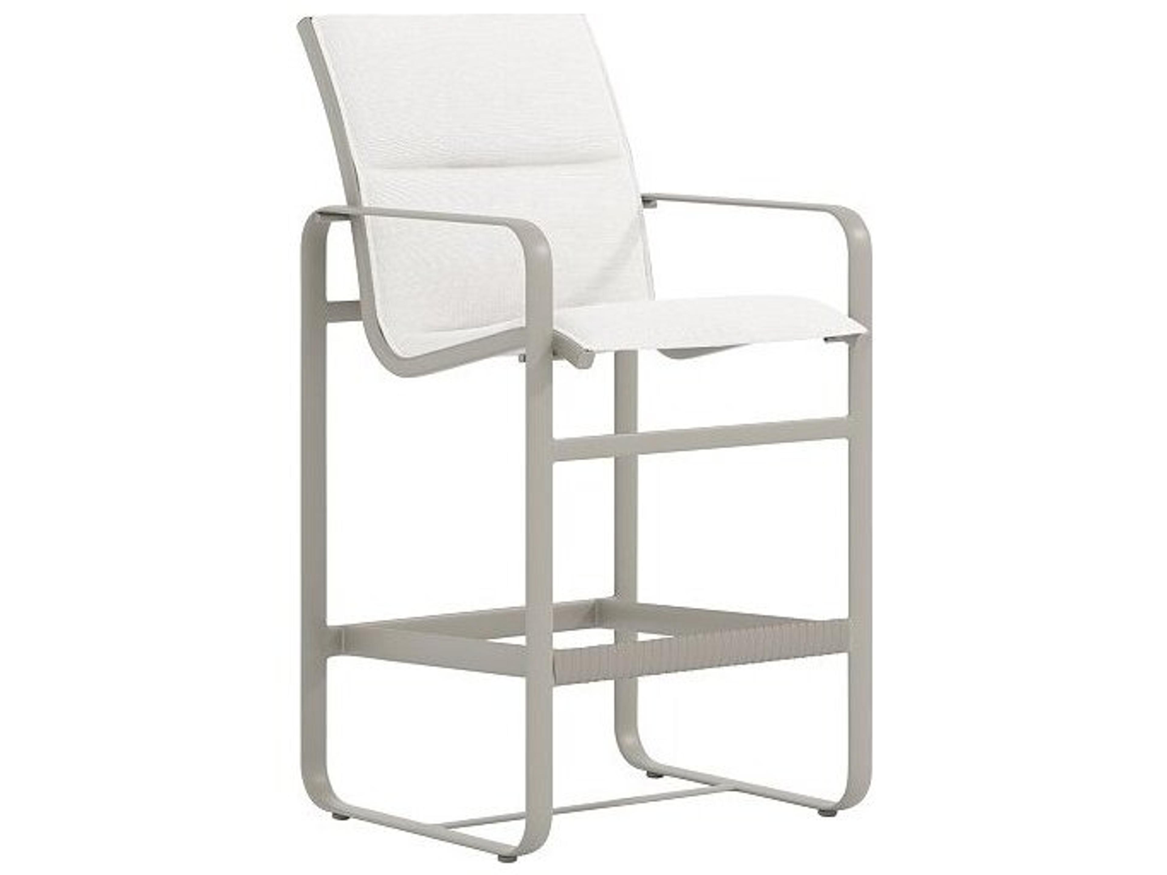 Brasilia Padded Sling Aluminum Swivel Patio Bar Stool