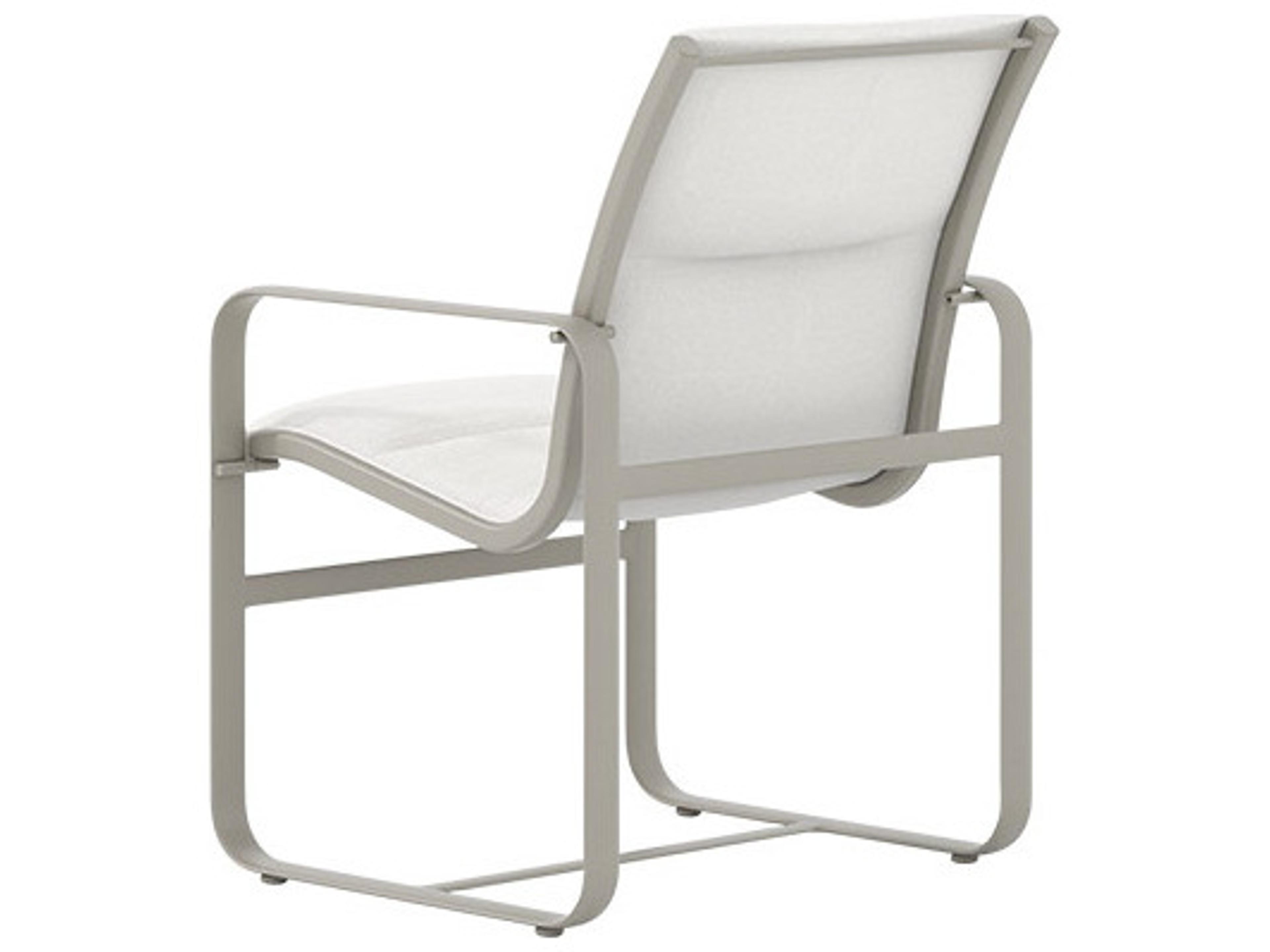 Tropitone Brasilia Padded Sling Aluminum Outdoor Patio Dining Arm Chair