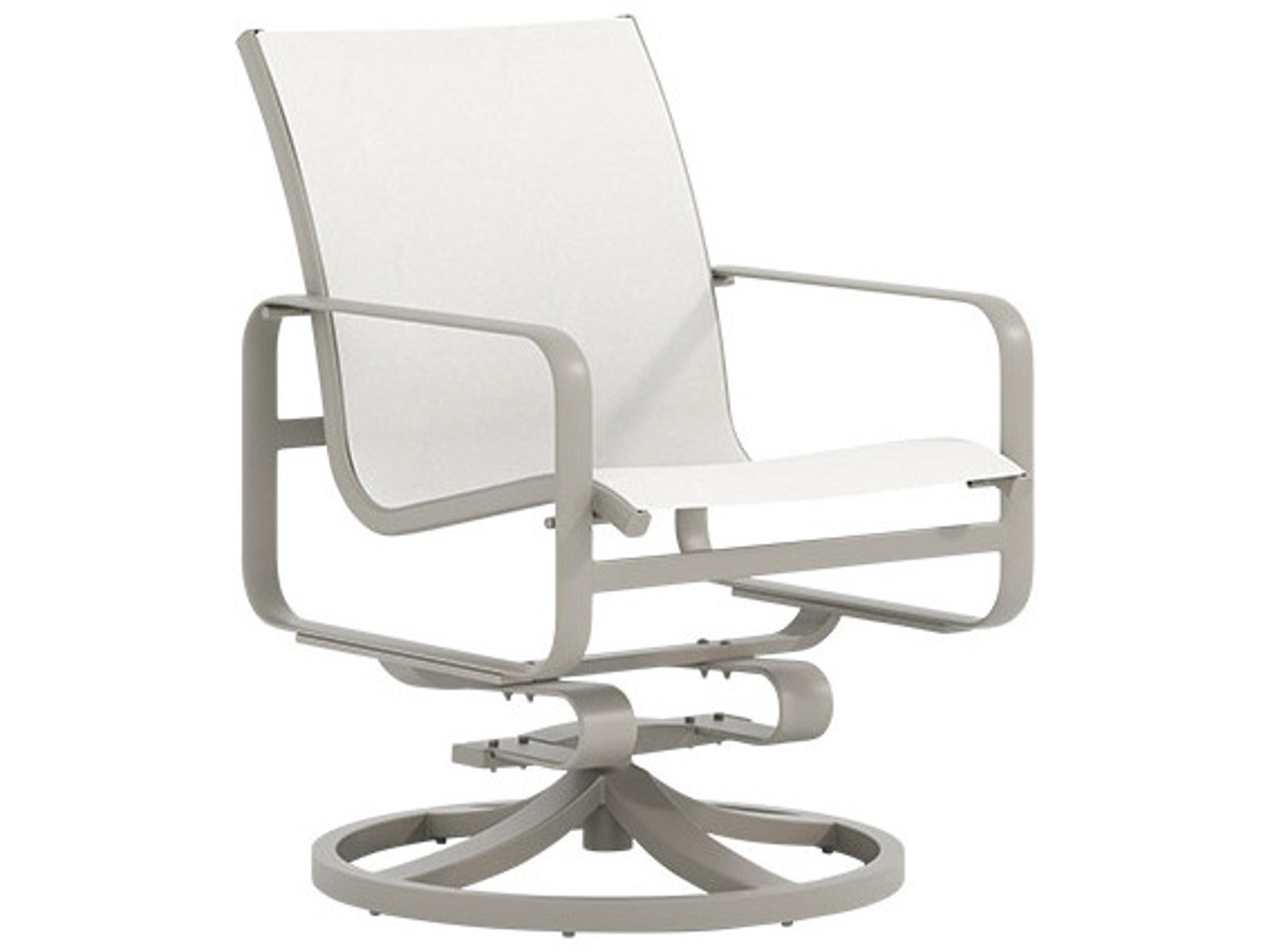 Tropitone Brasilia Sling Aluminum Swivel Rocker Patio Dining Arm Chair