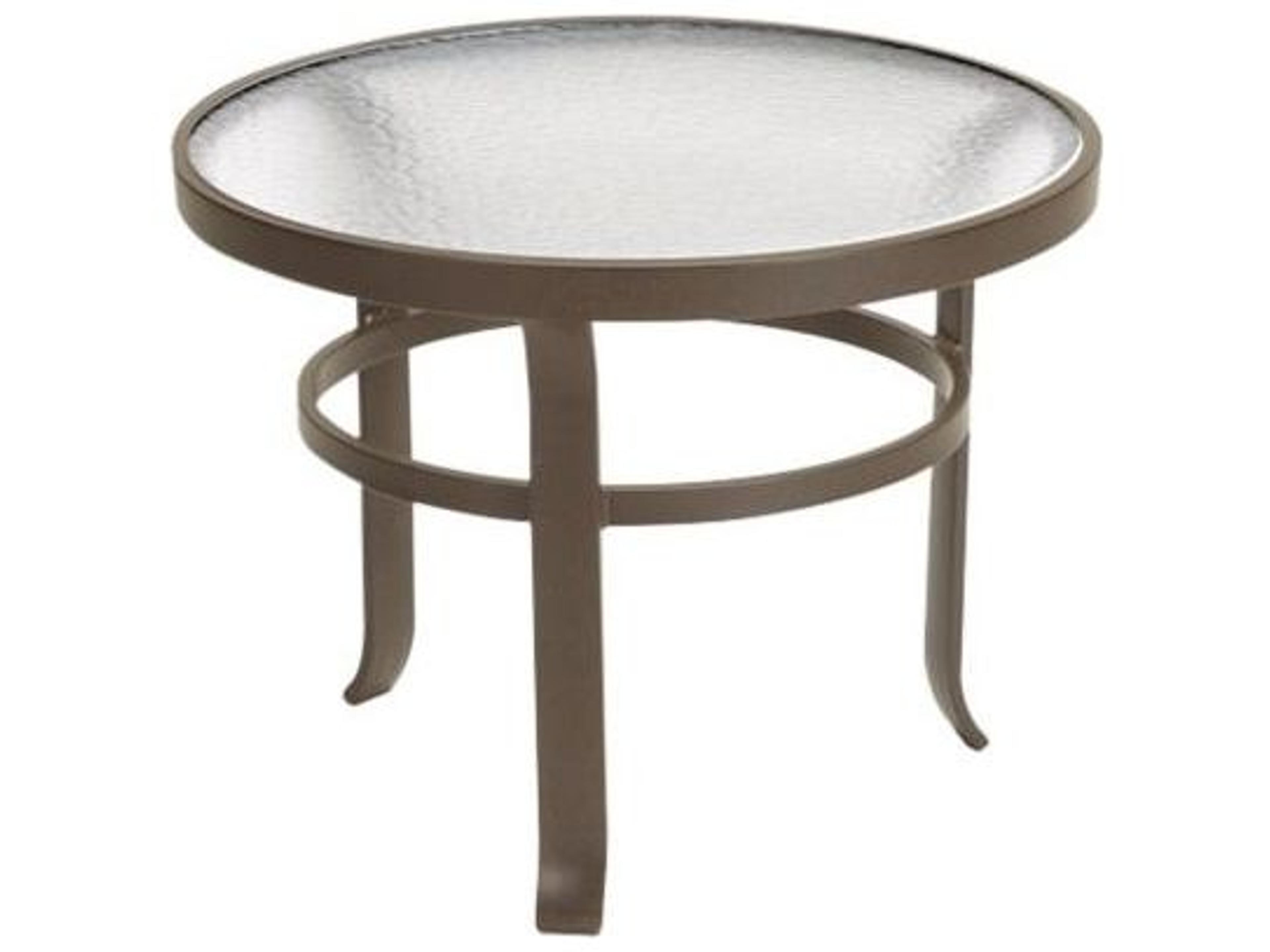 Acrylic Cast Aluminum Round Tea Table