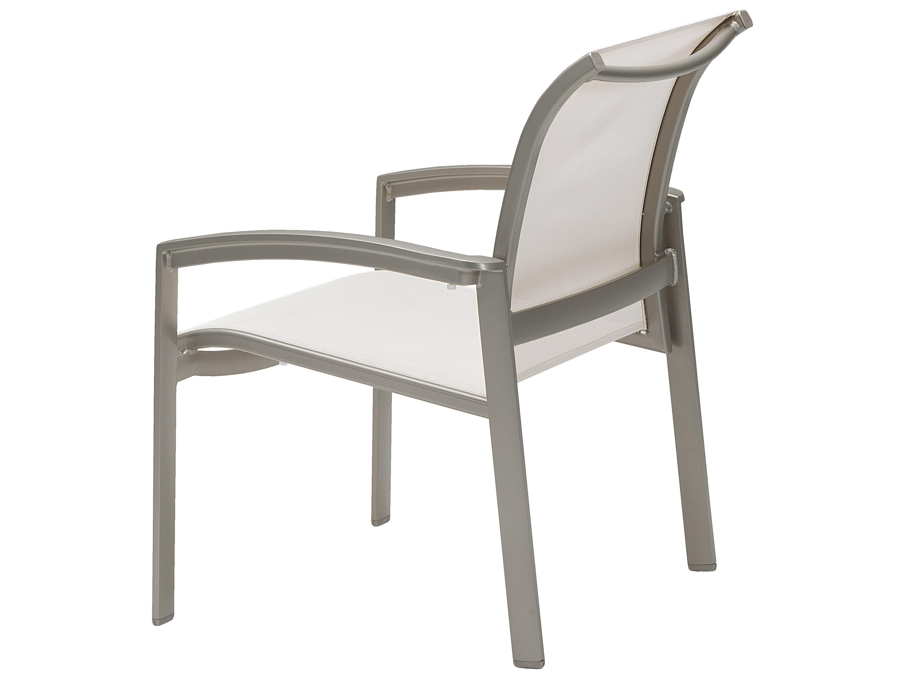 Tropitone Elance Relaxed Sling Aluminum Outdoor Patio Dining Arm Chair