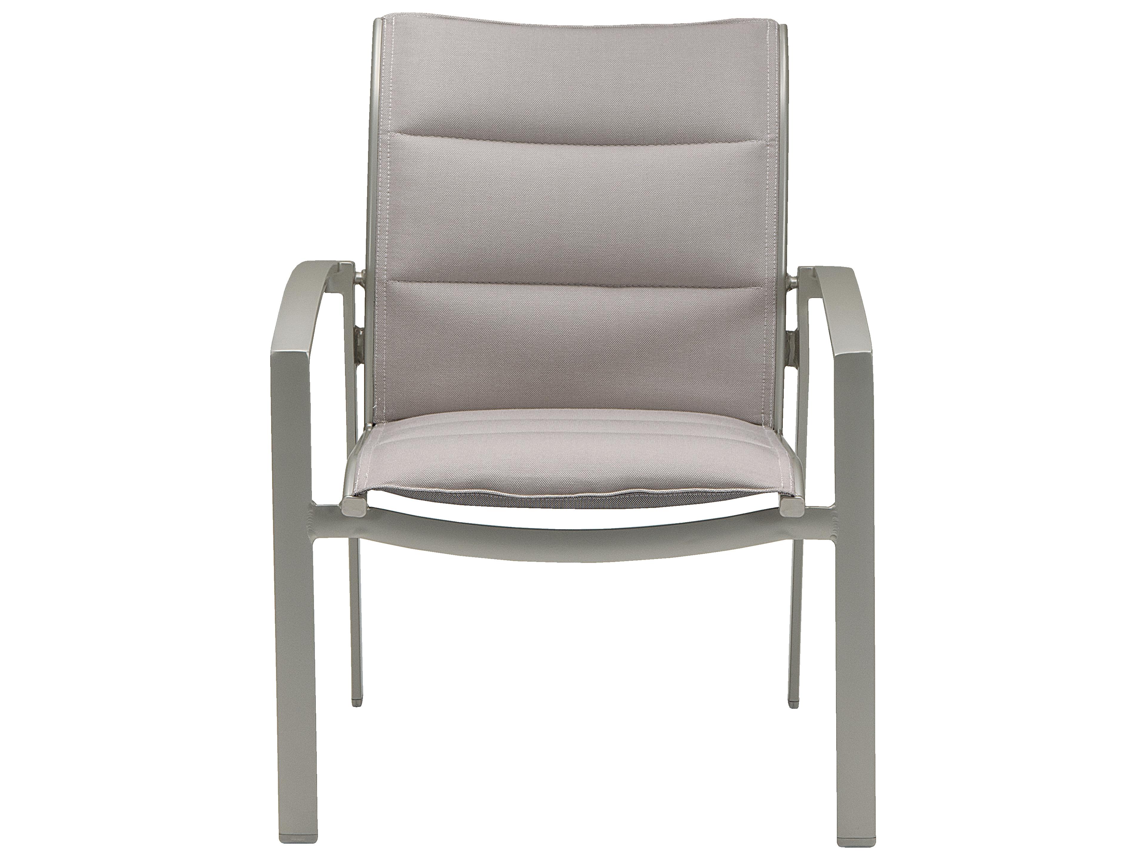 Tropitone Elance Padded Sling Aluminum Patio Dining Arm Chair
