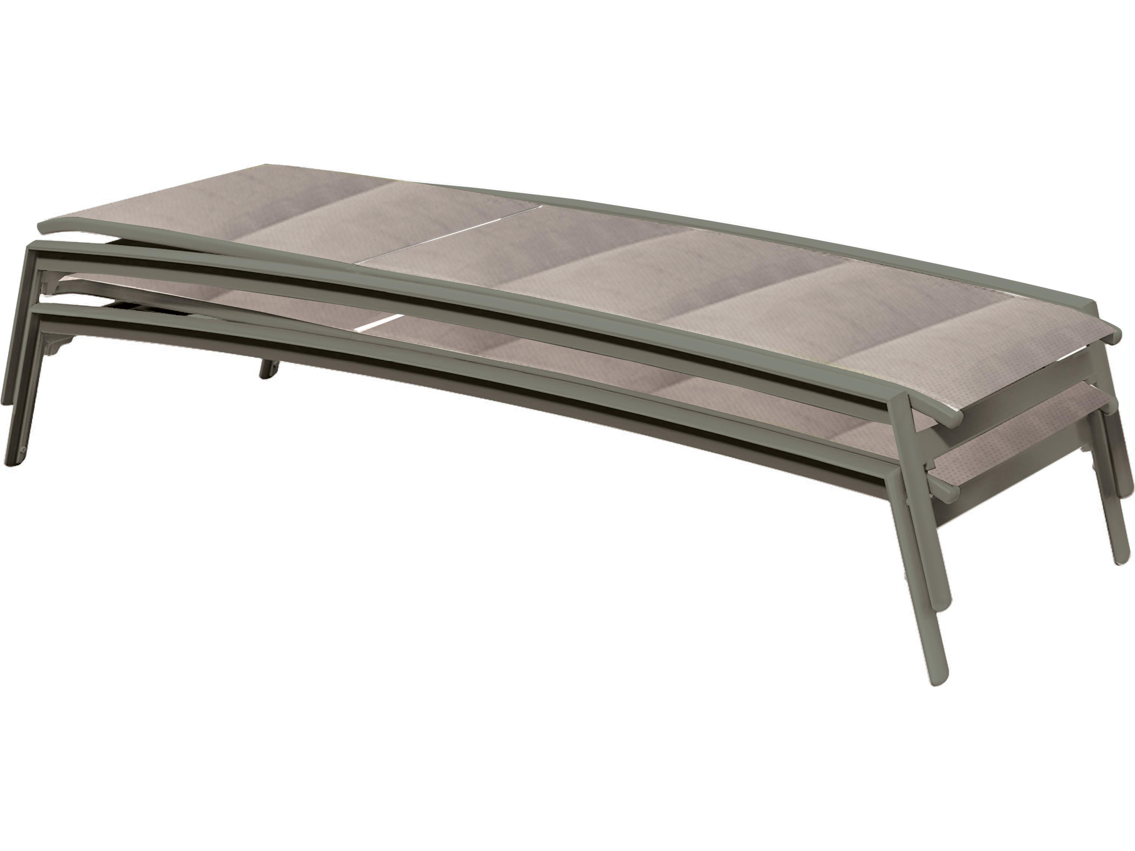 Tropitone Elance Padded Sling Aluminum Patio Chaise Lounge with Wheels