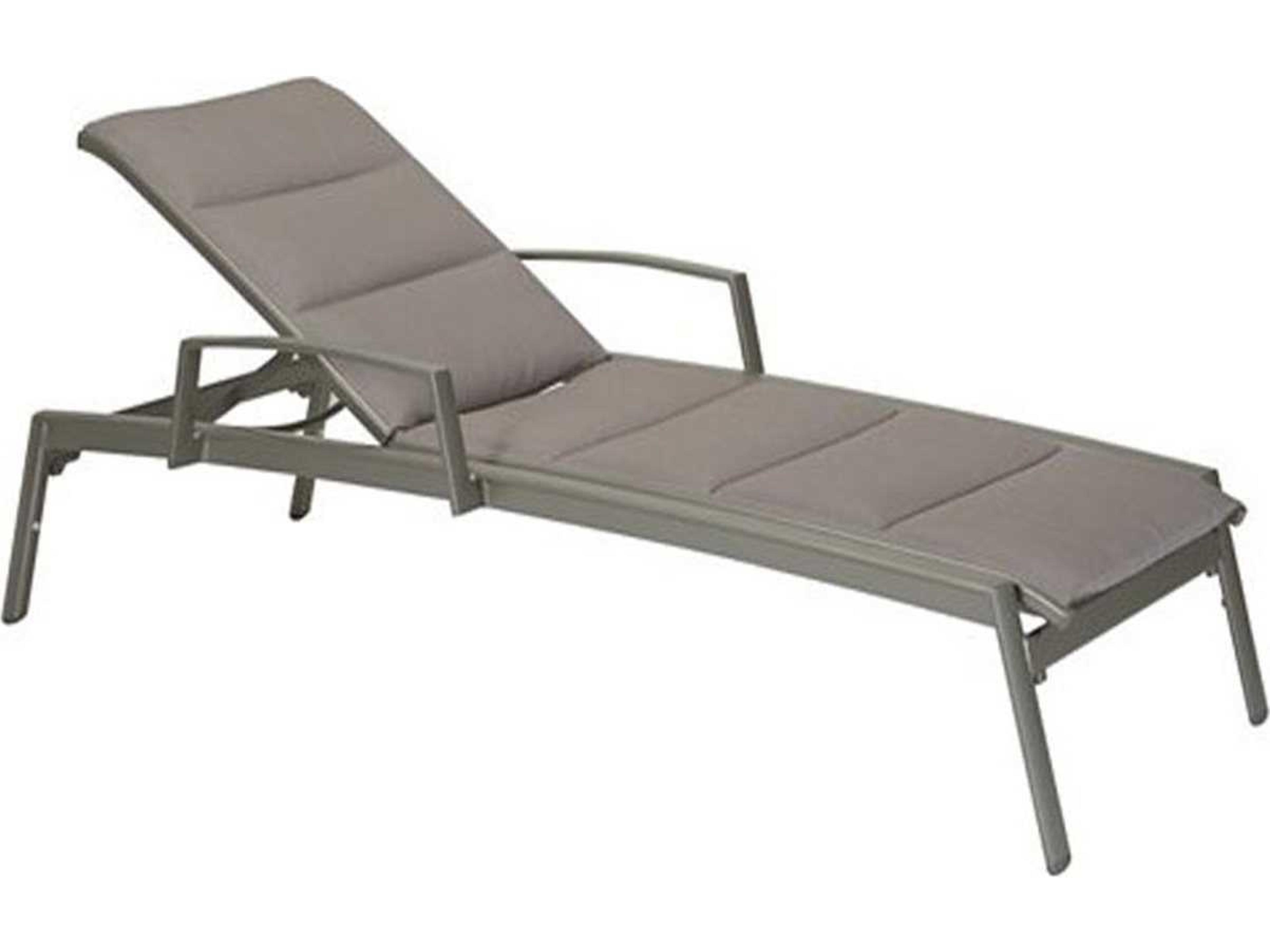 Elance Padded Chaise Lounge with Arms Outdoor