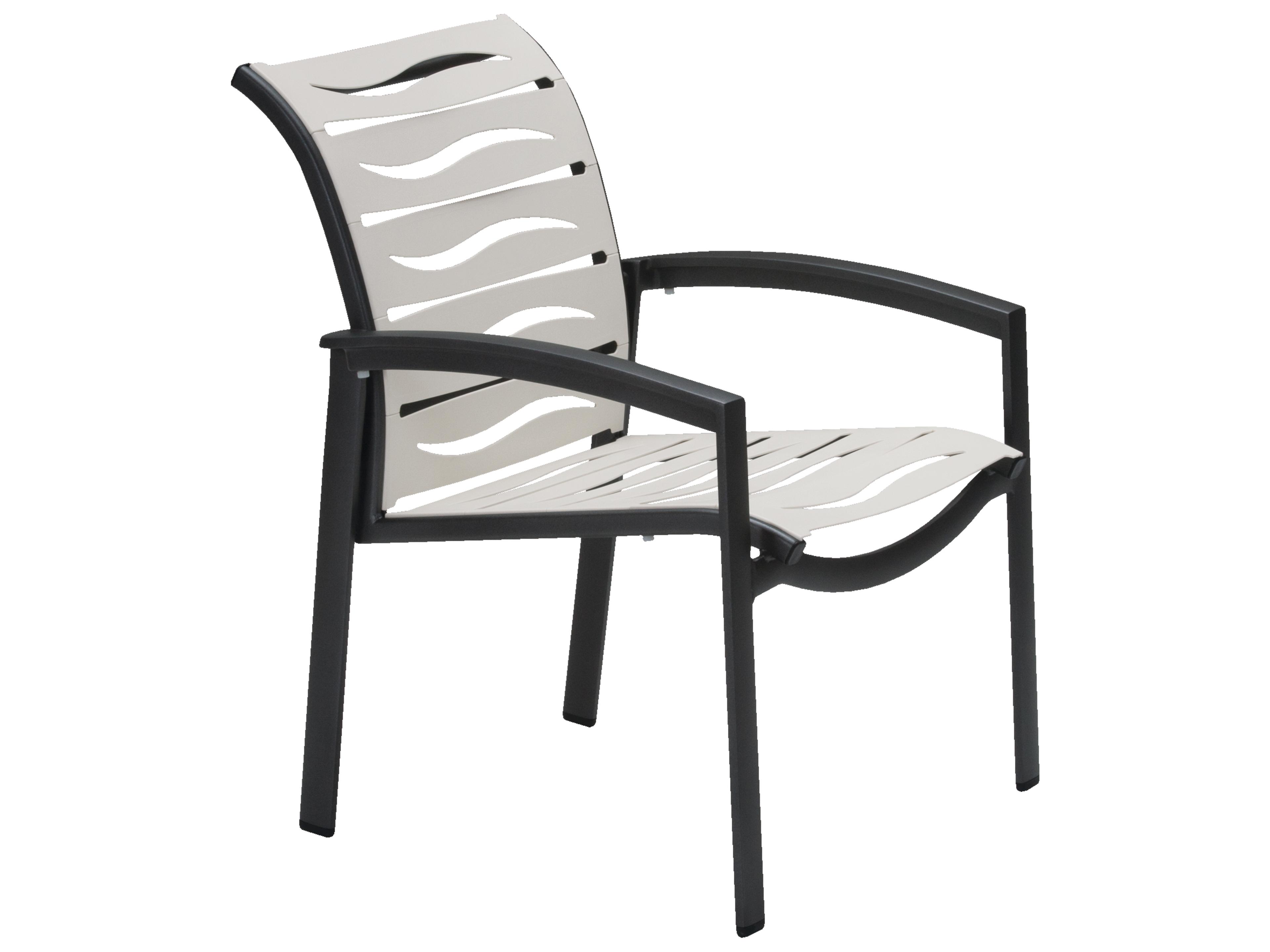Elance Ez Span Aluminum Wave Segment Outdoor Patio Dining Arm Chair