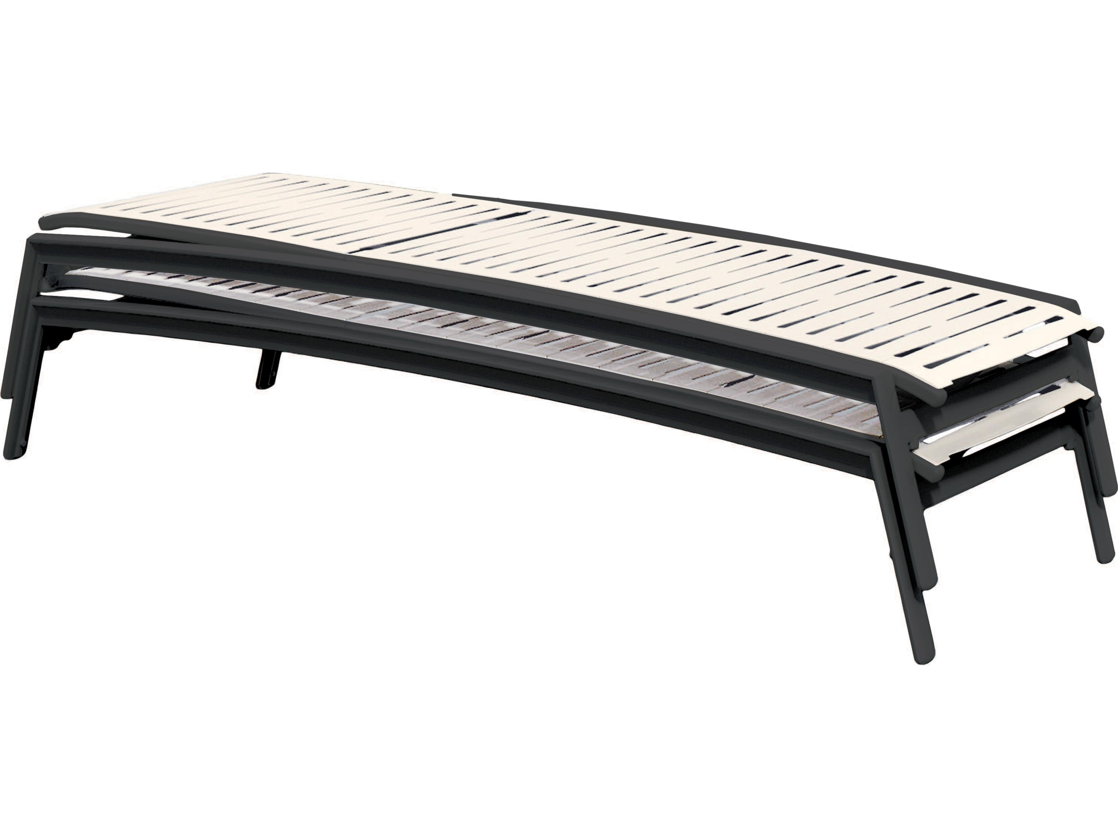 Tropitone Elance Ez Span Aluminum Ribbon Segment Outdoor Patio Chaise Lounge