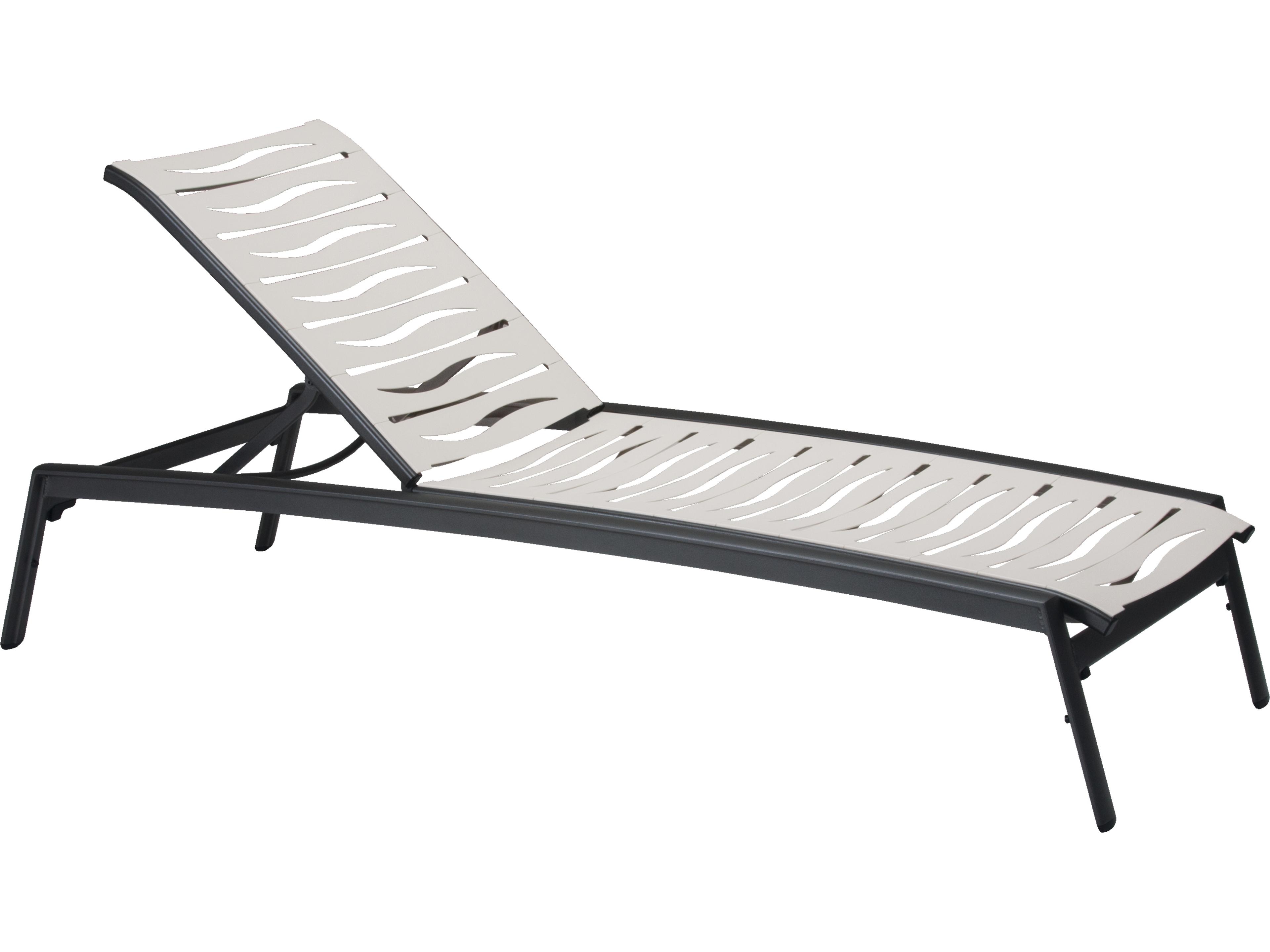 Elance Ez Span Aluminum Wave Segment Outdoor Chaise Lounge