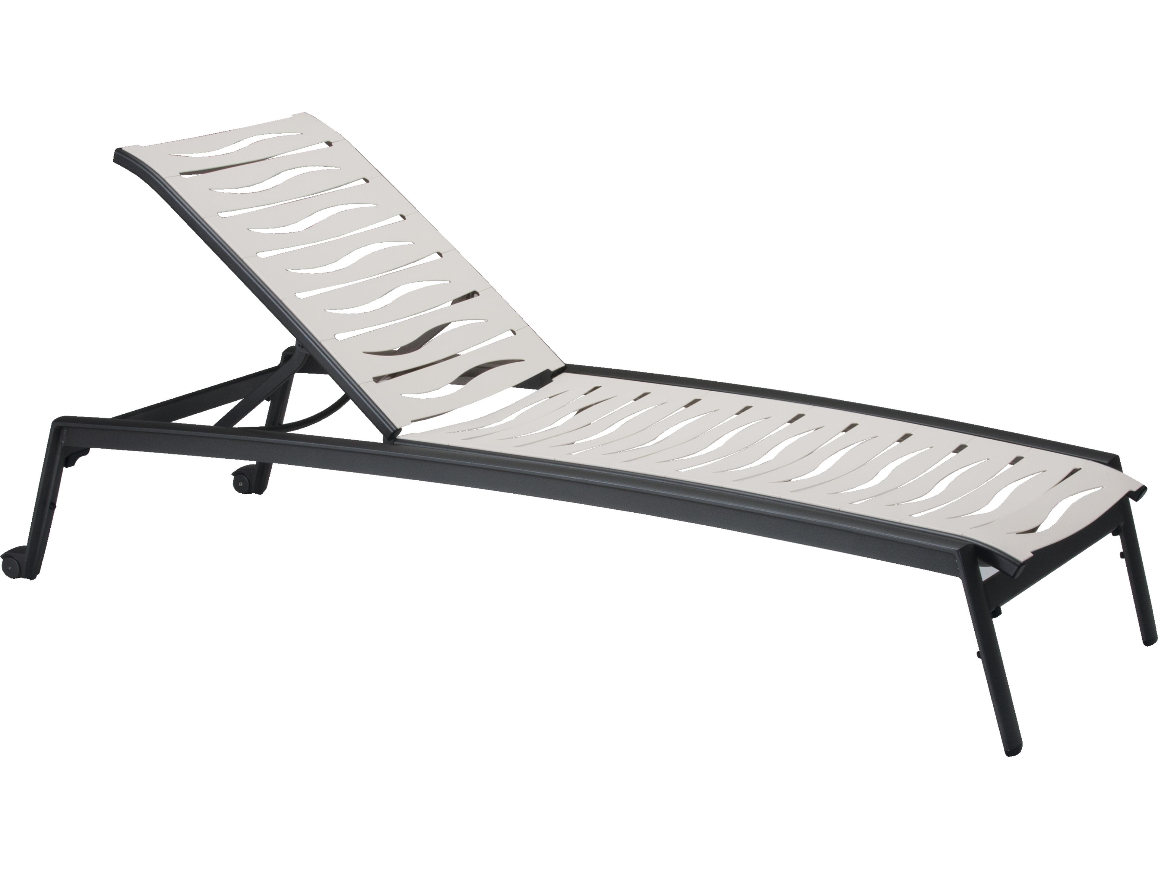 Elance Ez Span Aluminum Wave Segment Outdoor Patio Chaise Lounge