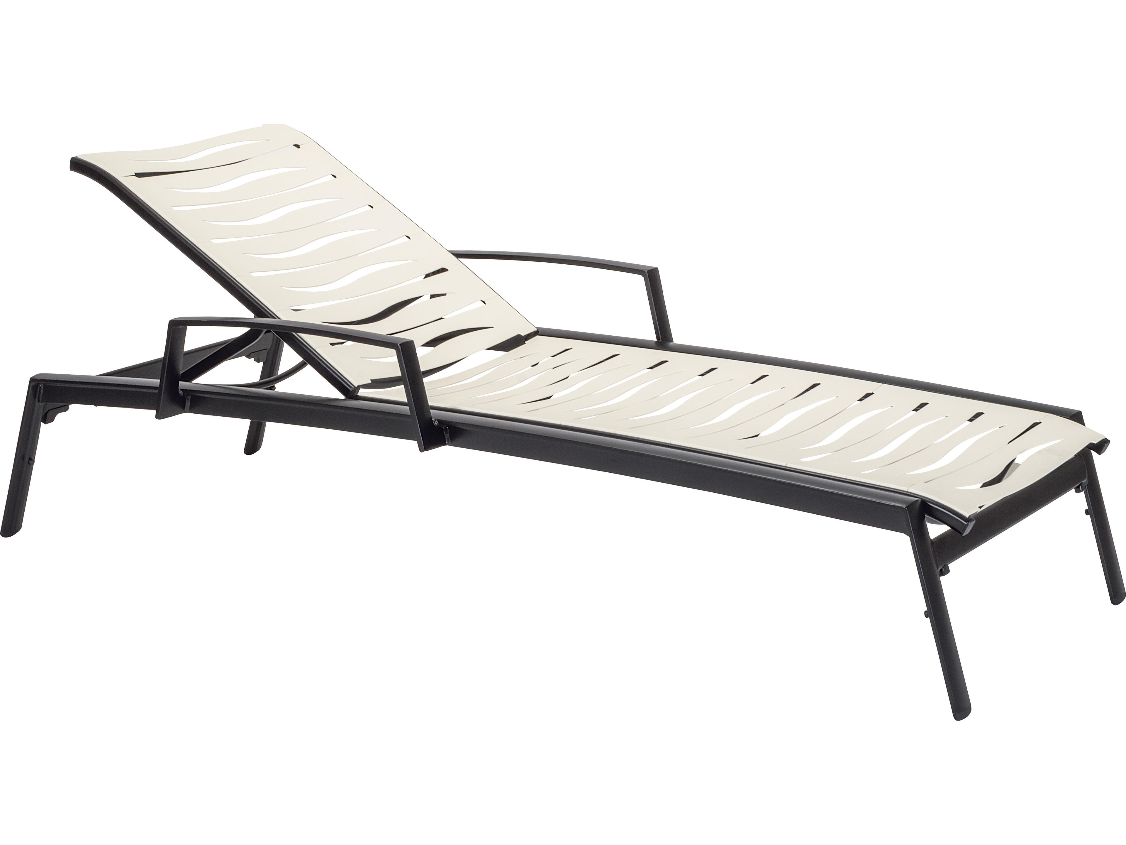 Elance Ez Span Aluminum Wave Segment Outdoor Patio Chaise Lounge