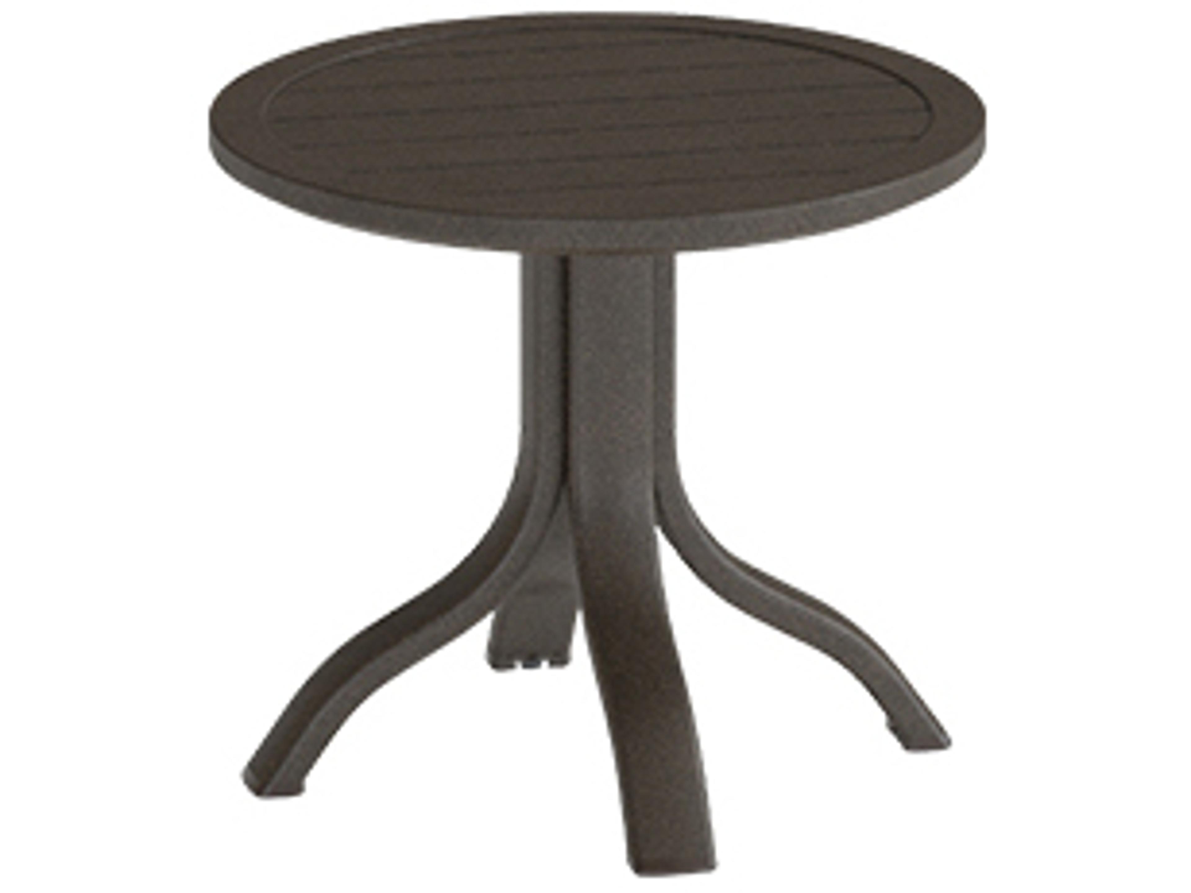 Aluminum Slat Round KD Tea Table