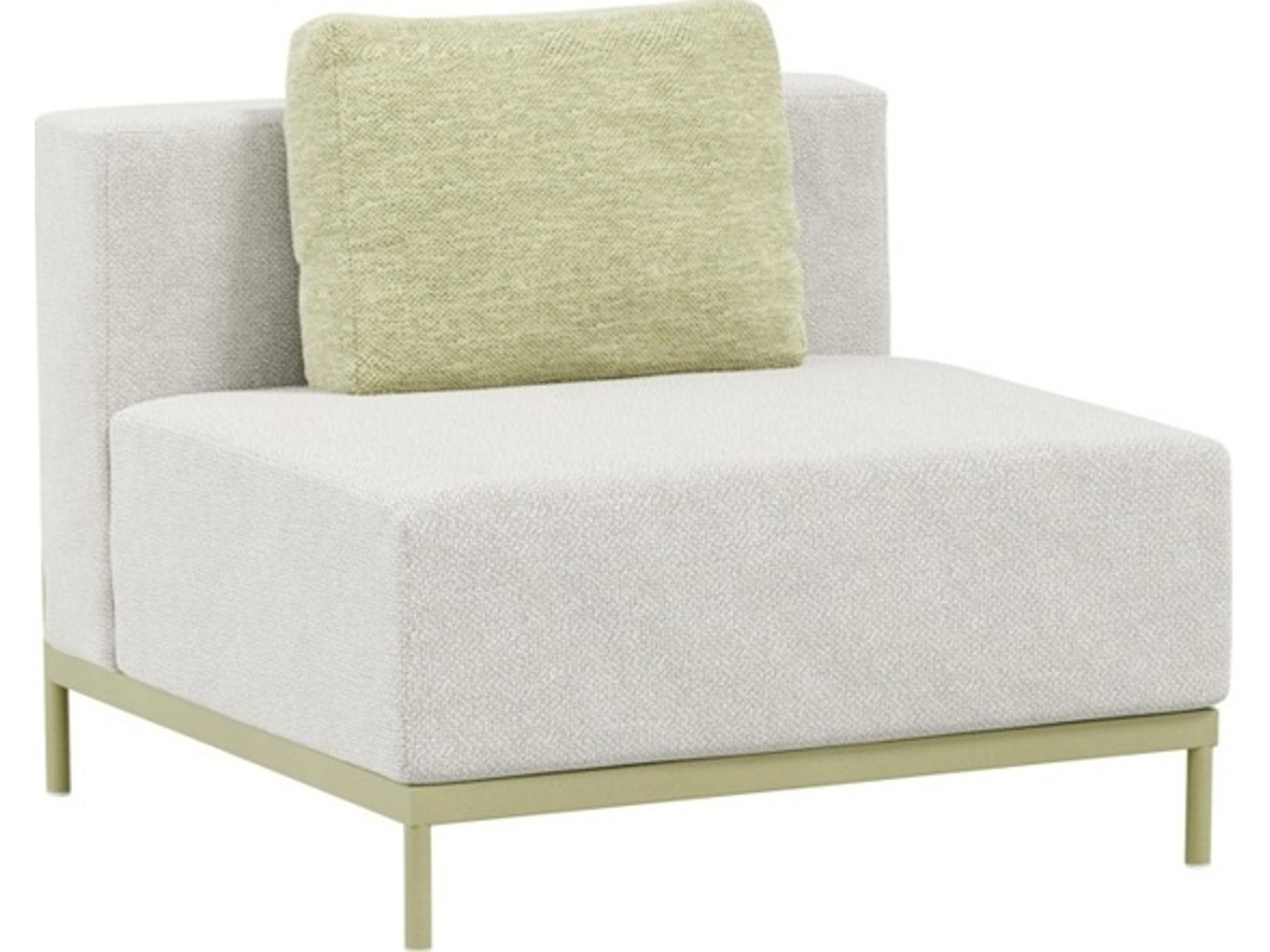 Duval Cushion Aluminum Armless Module Chair