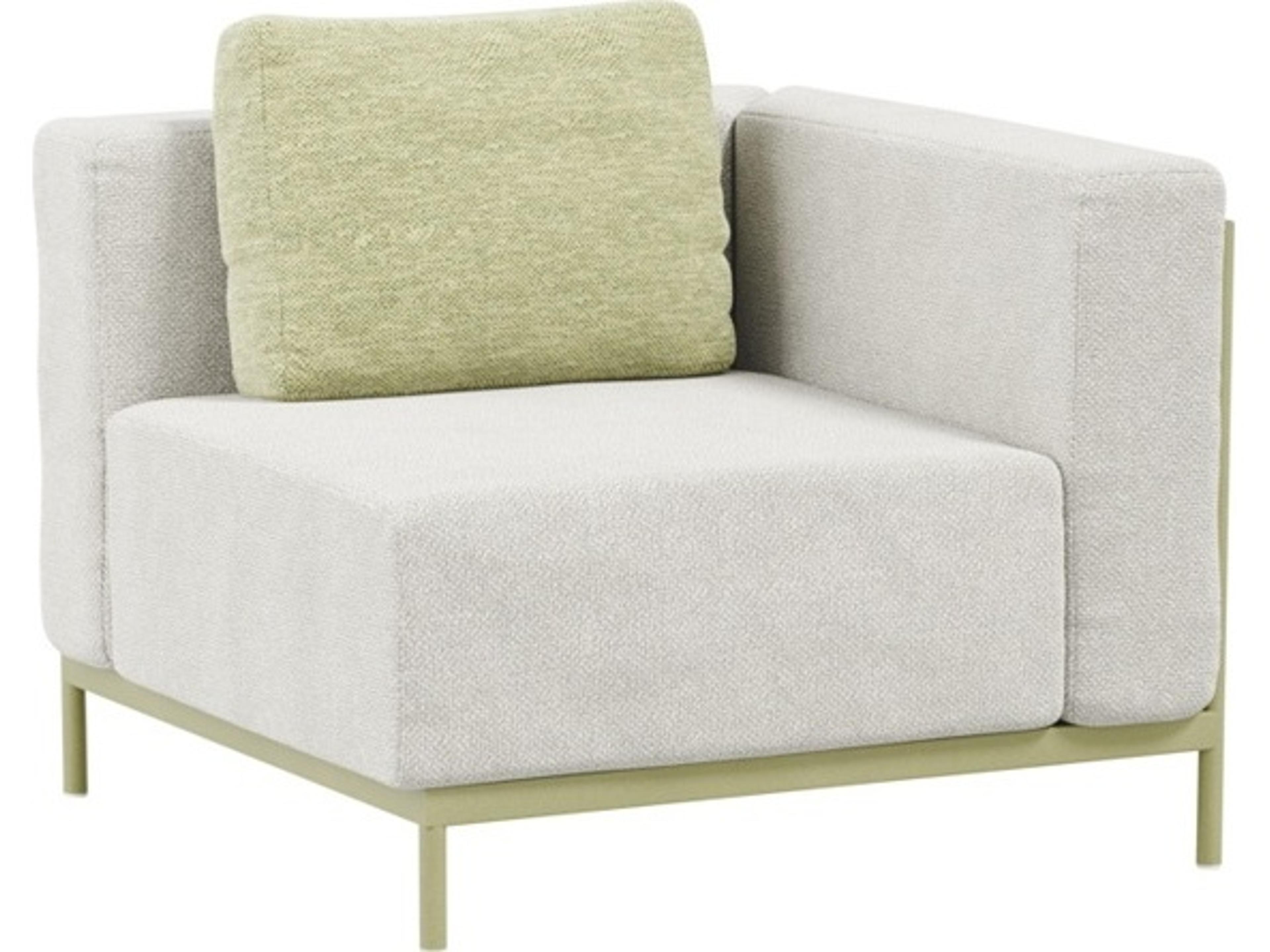 Duval Cushion Aluminum Square Corner Module Chair