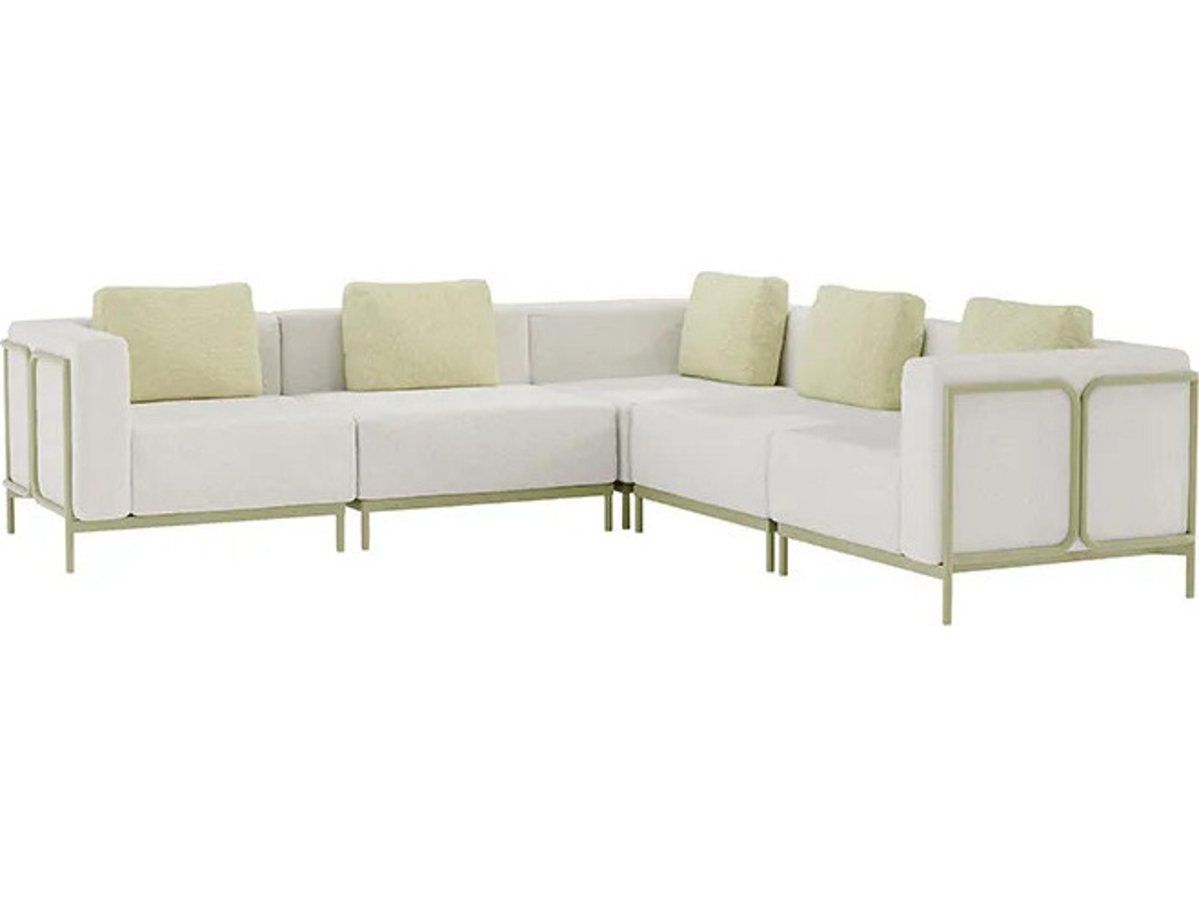Duval Standard Cushion Aluminum Sectional Lounge Set