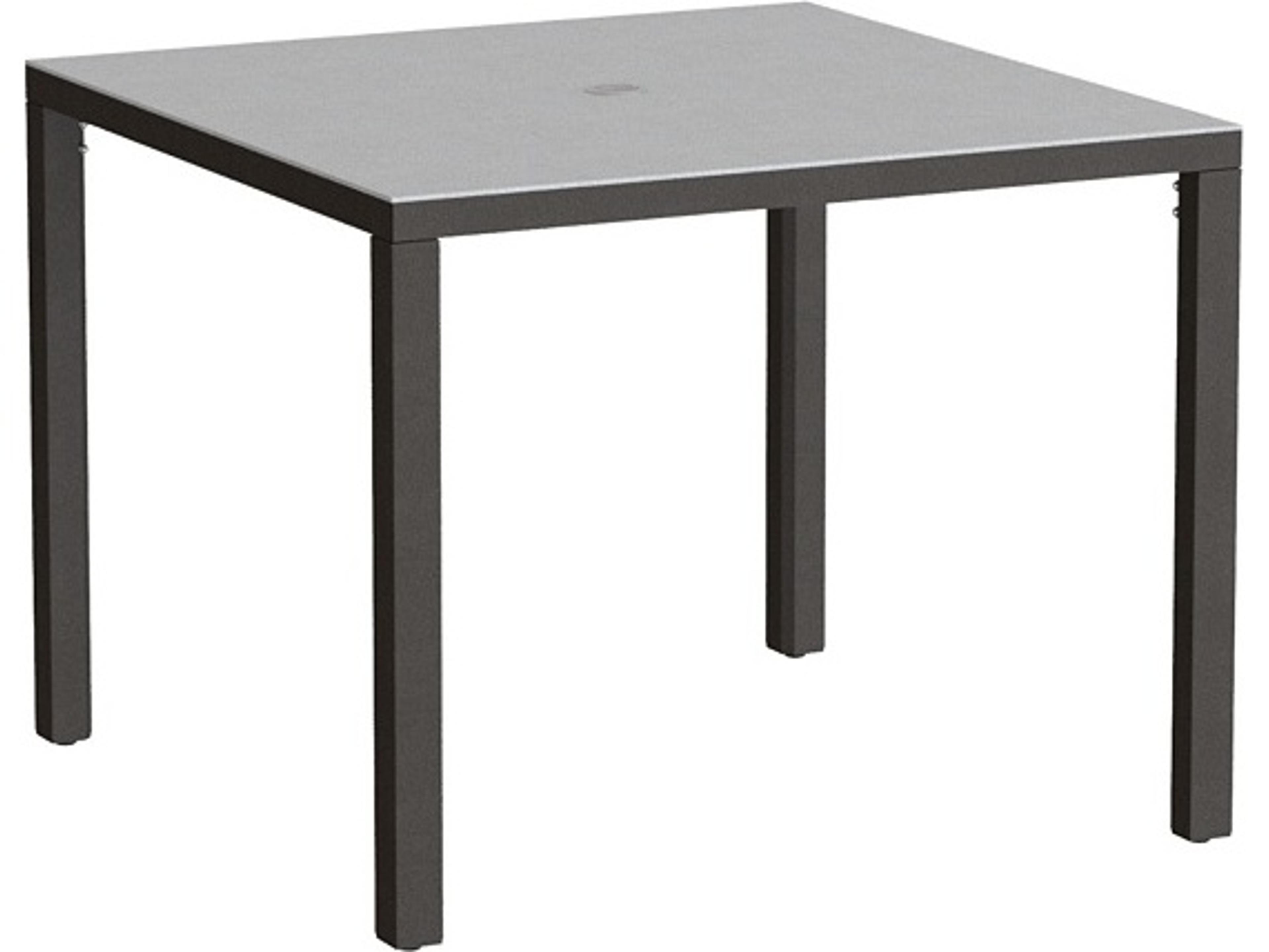 Parson Solid Top Aluminum 37" Square KD ADA Dining Table