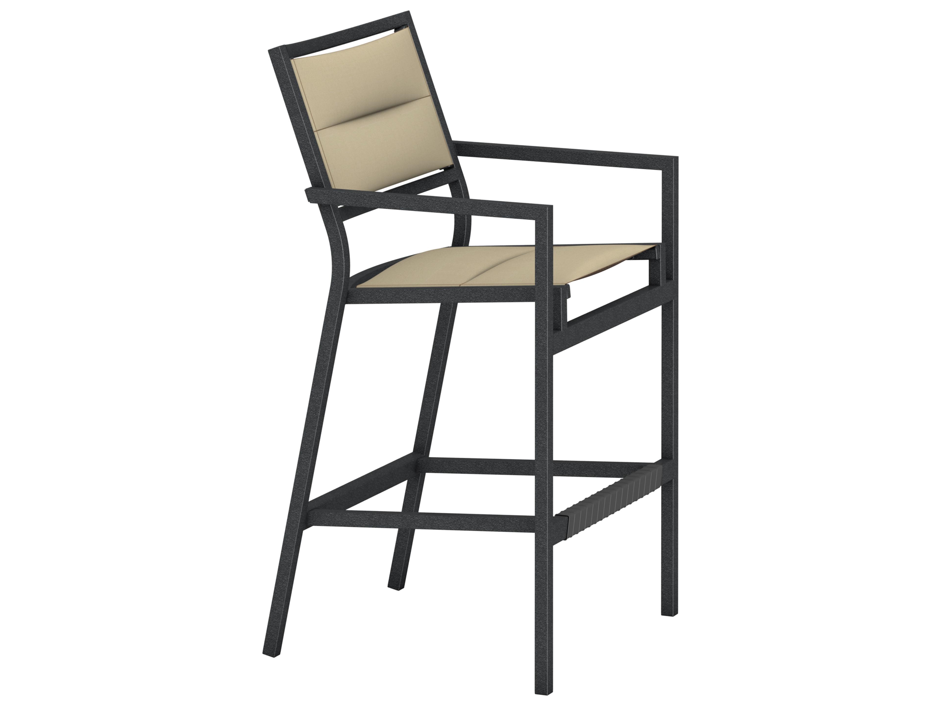 Cabana Club Aluminum Padded Sling Patio Bar Stool