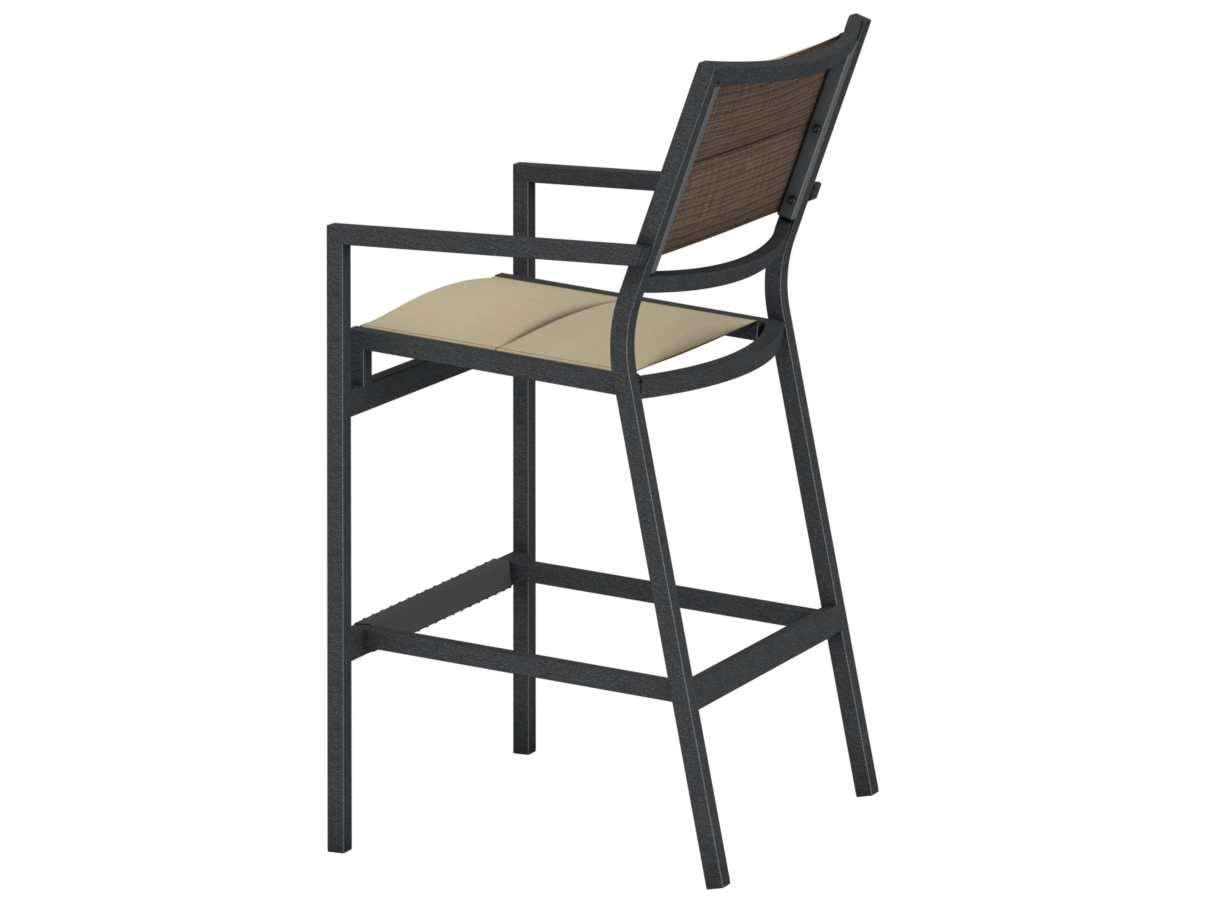 Tropitone Cabana Club Aluminum Padded Sling Patio Bar Stool