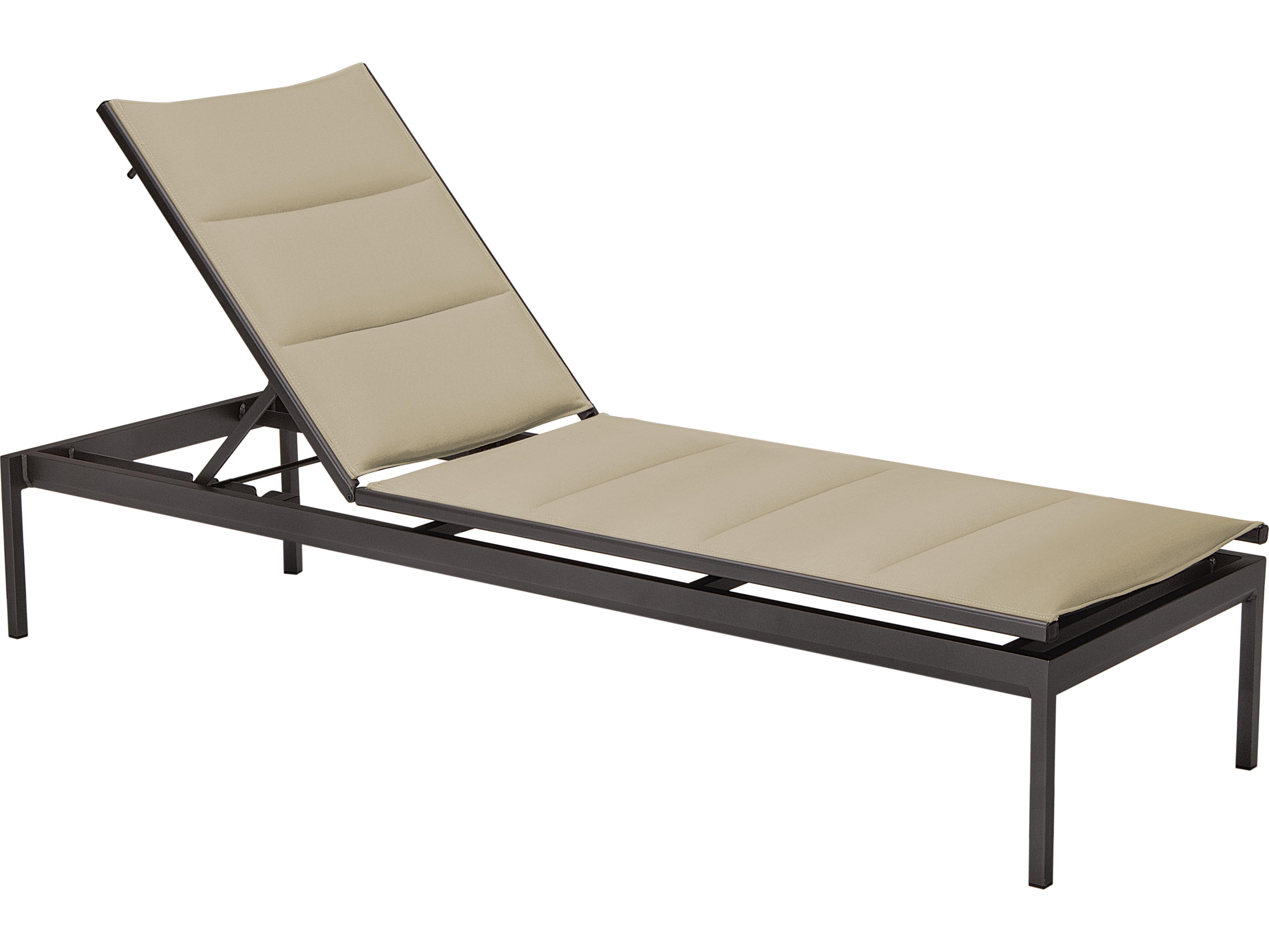 Tropitone Cabana Club Aluminum Padded Sling Stackable Outdoor Patio Chaise Lounge