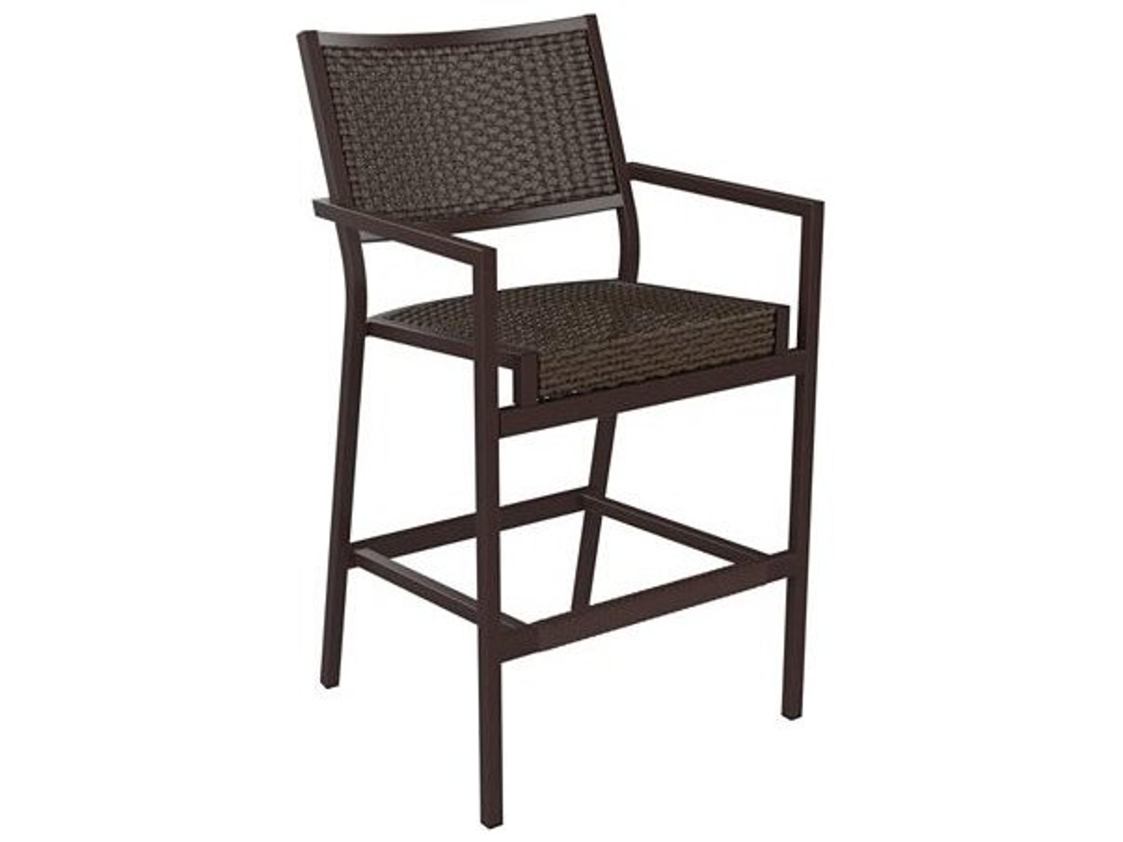Cabana Club Woven Aluminum Outdoor Patio Bar Stool