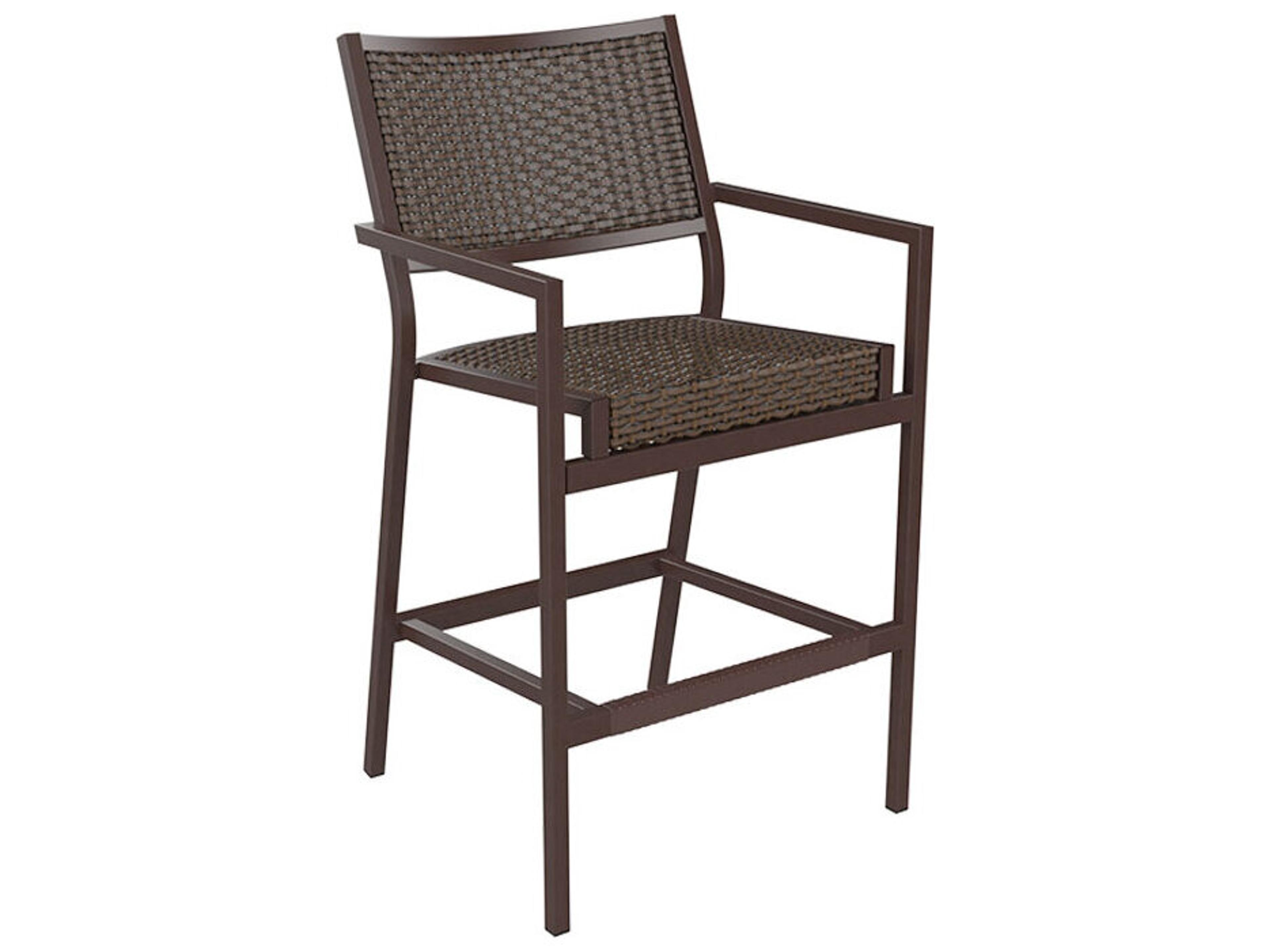 Cabana Club Woven Aluminum Armless Stationary Stool
