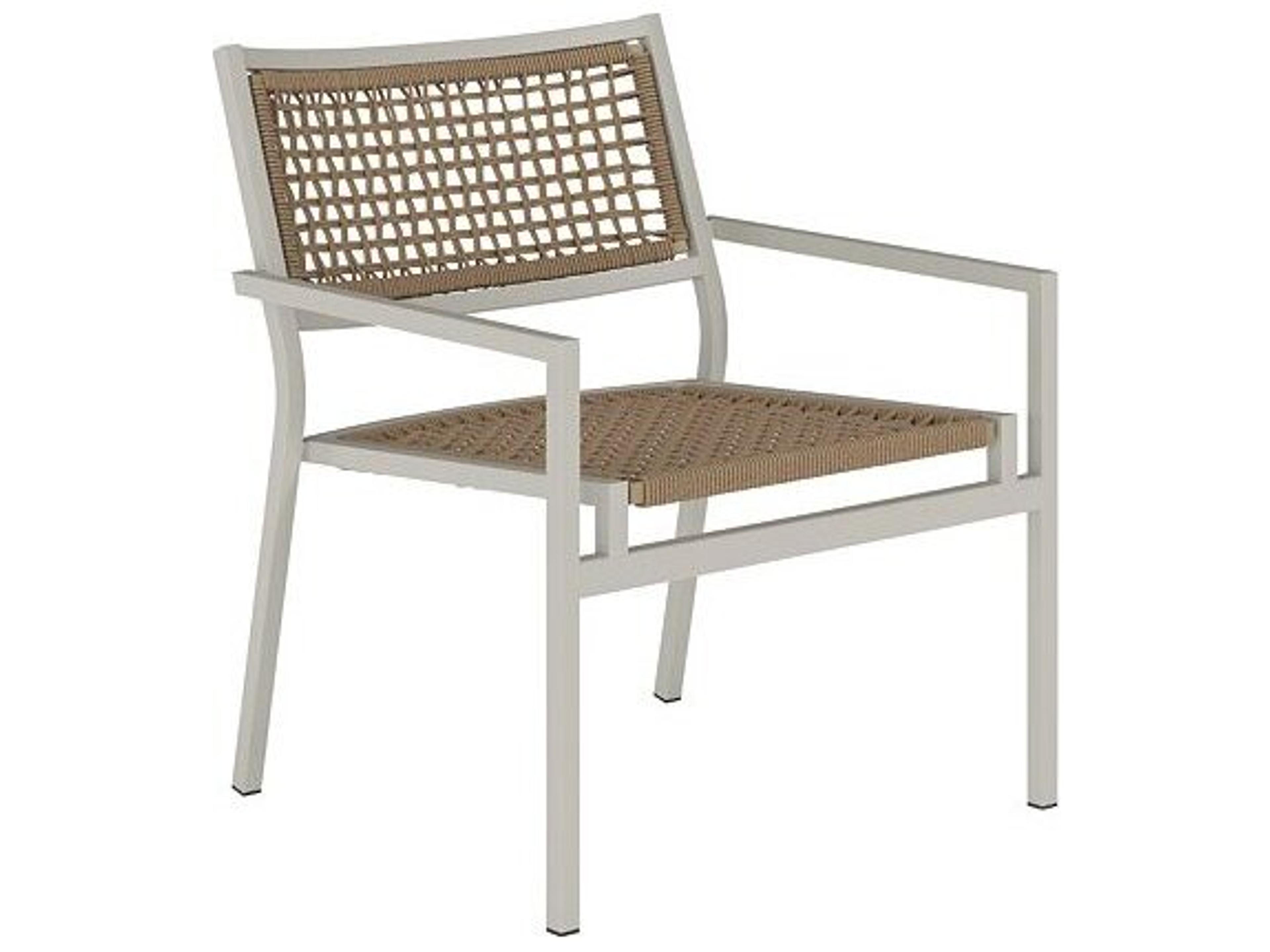 Cabana Club Rope Aluminum Stackable Outdoor Lounge Chair