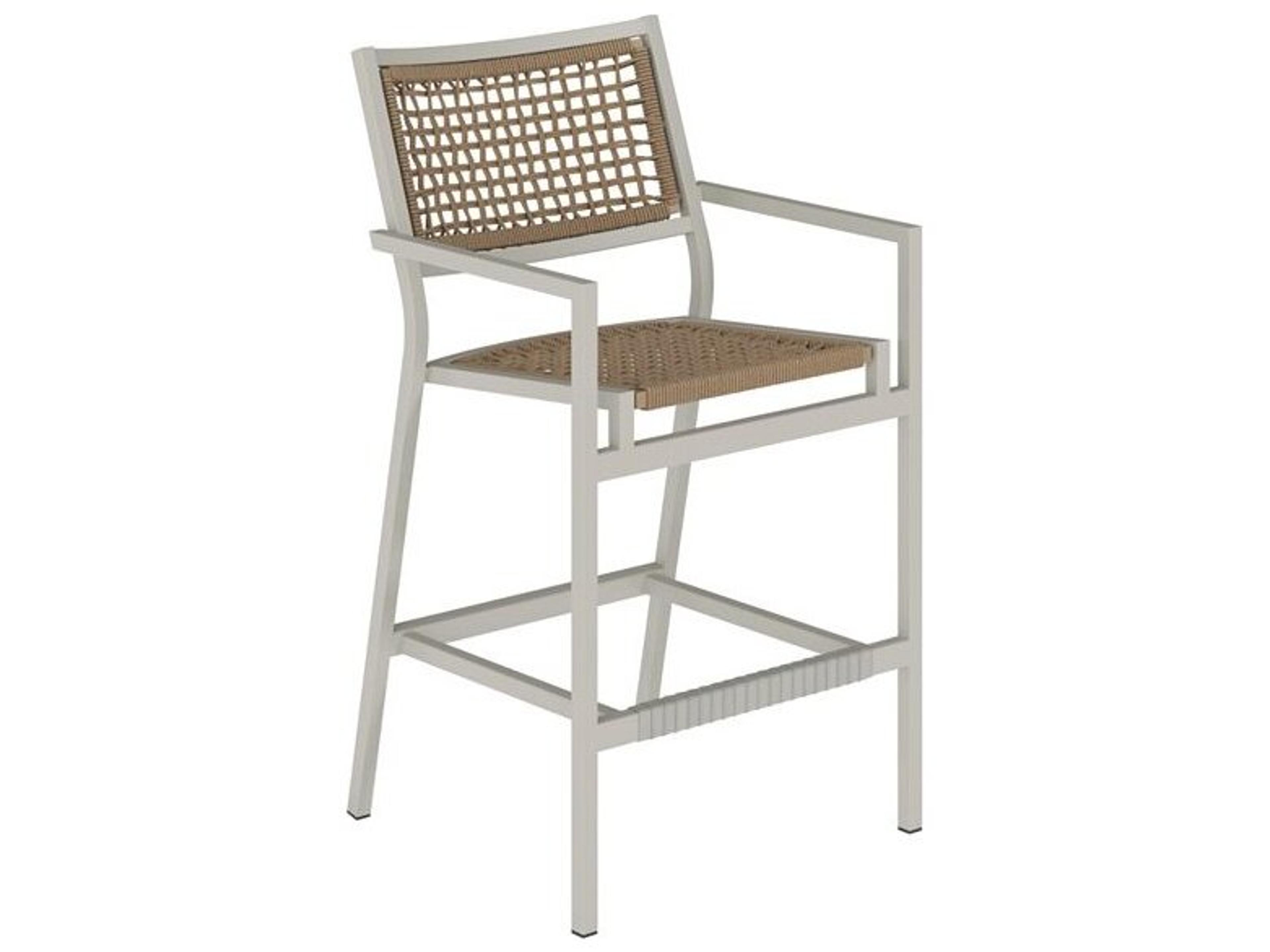Cabana Club Rope Aluminum Outdoor Patio Bar Stool