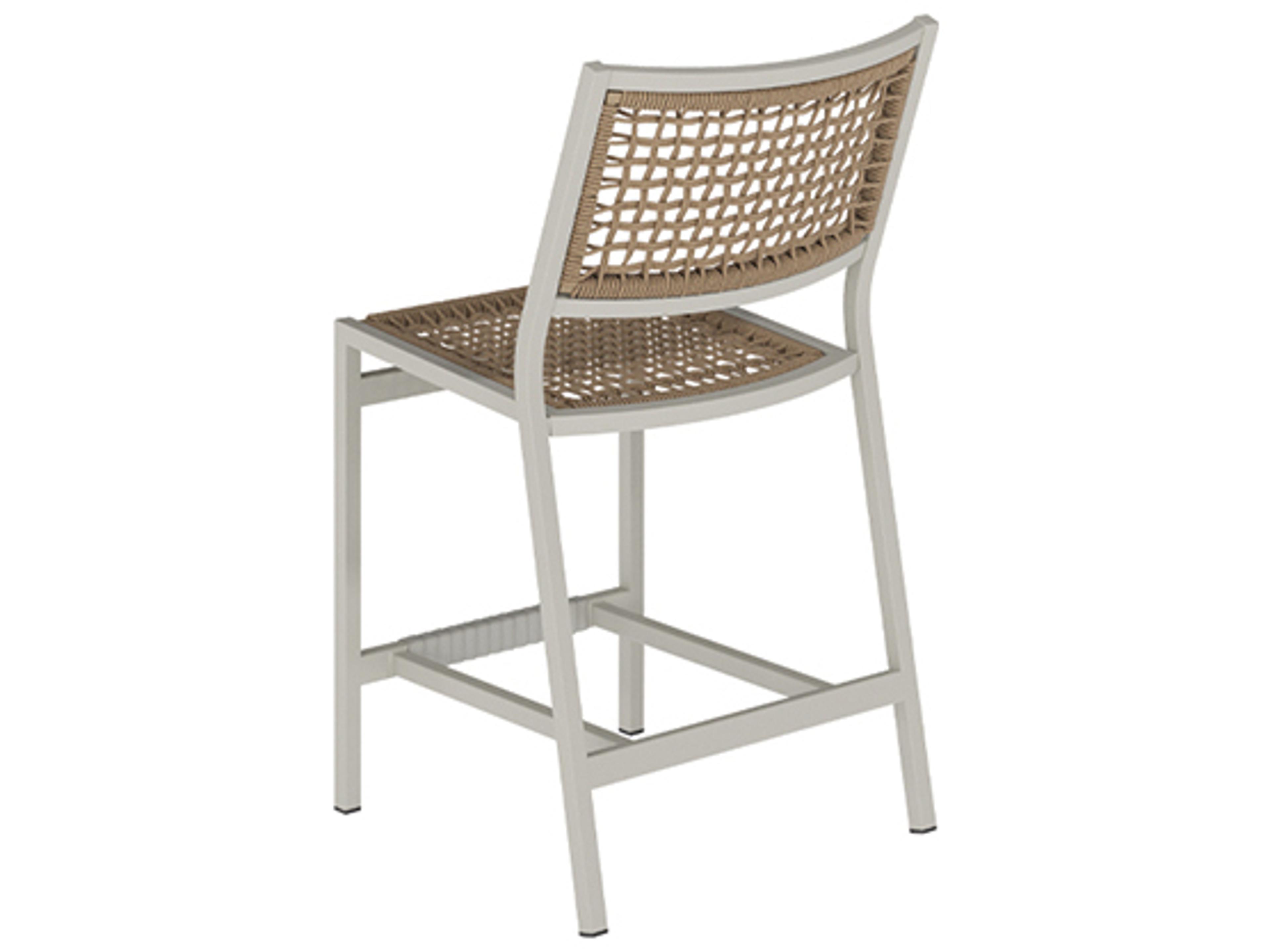 Tropitone Cabana Club Rope Aluminum Armless Outdoor Patio Counter Stool
