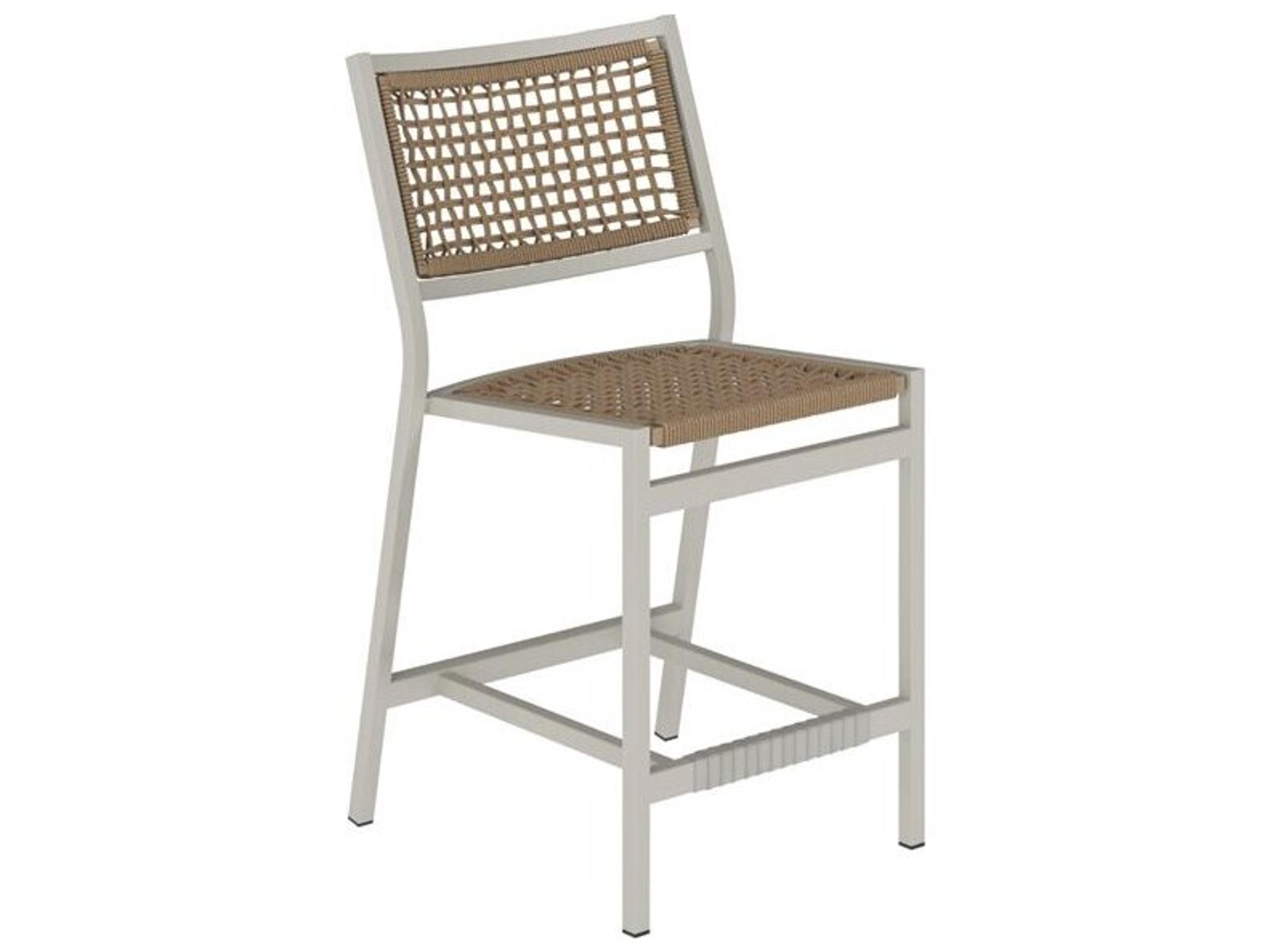Cabana Club Rope Aluminum Armless Outdoor Counter Stool