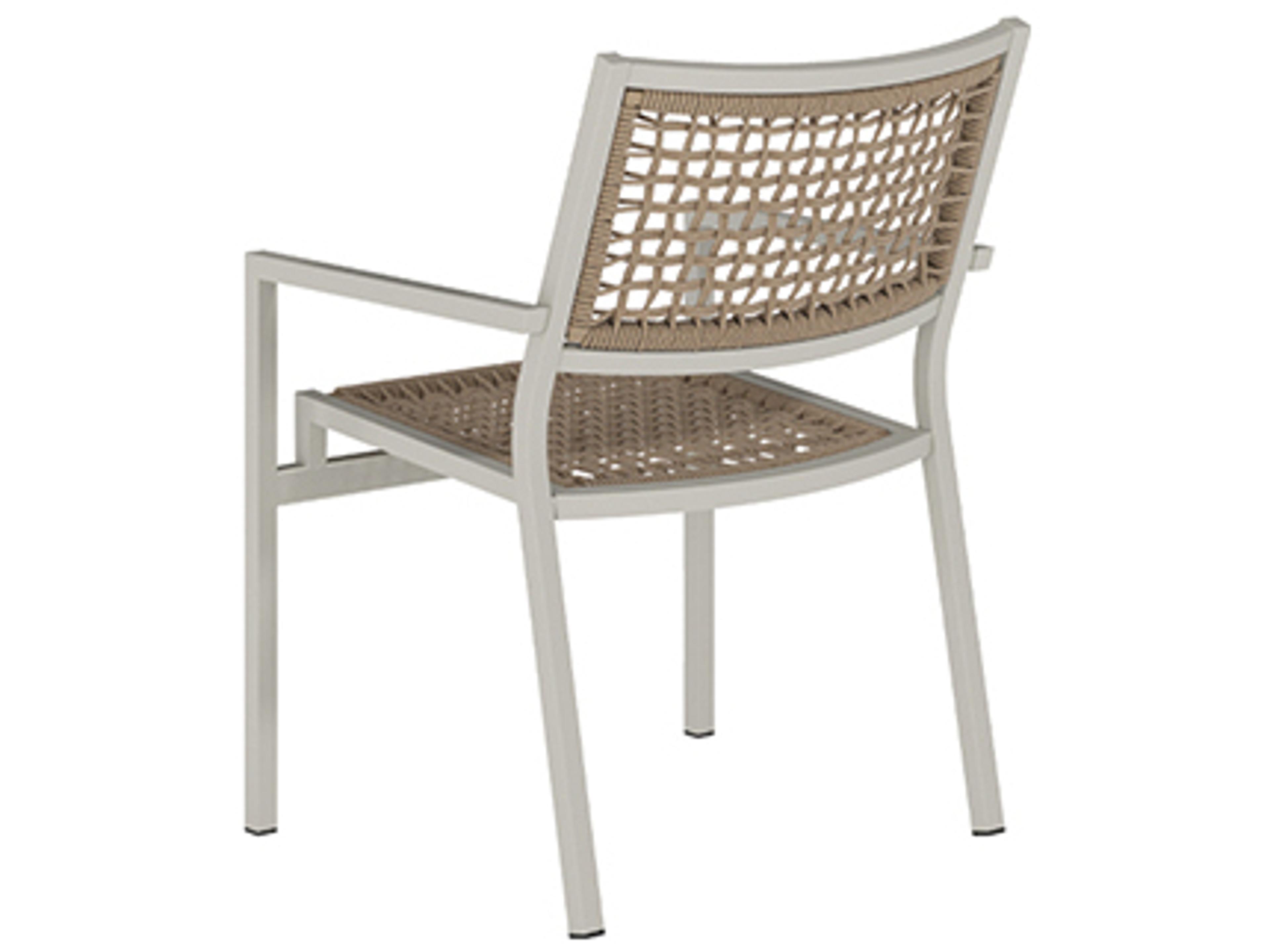 Tropitone Cabana Club Rope Aluminum Stackable Outdoor Dining Arm Chair