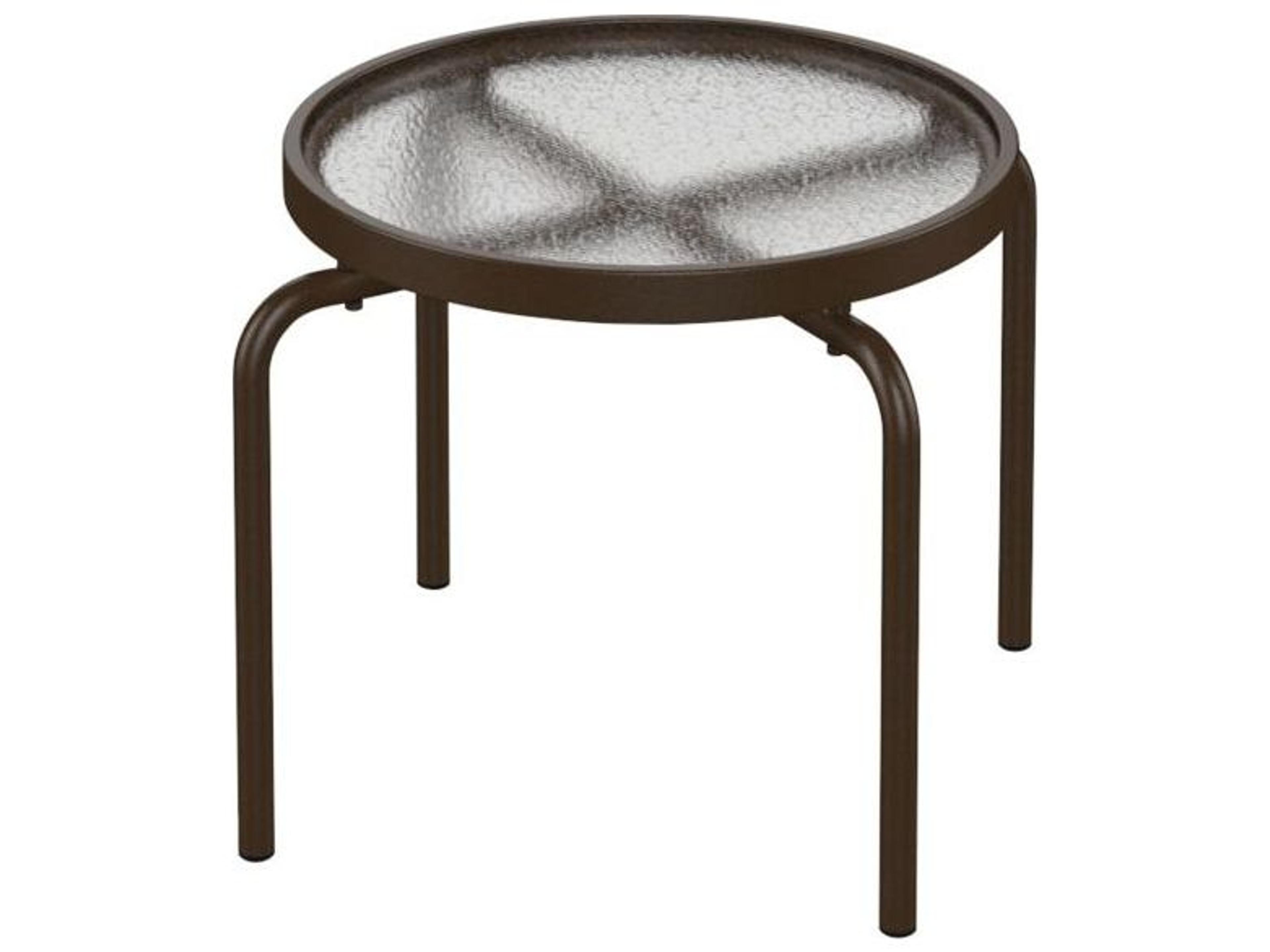 Acrylic Cast Aluminum Round Stacking Tea Table