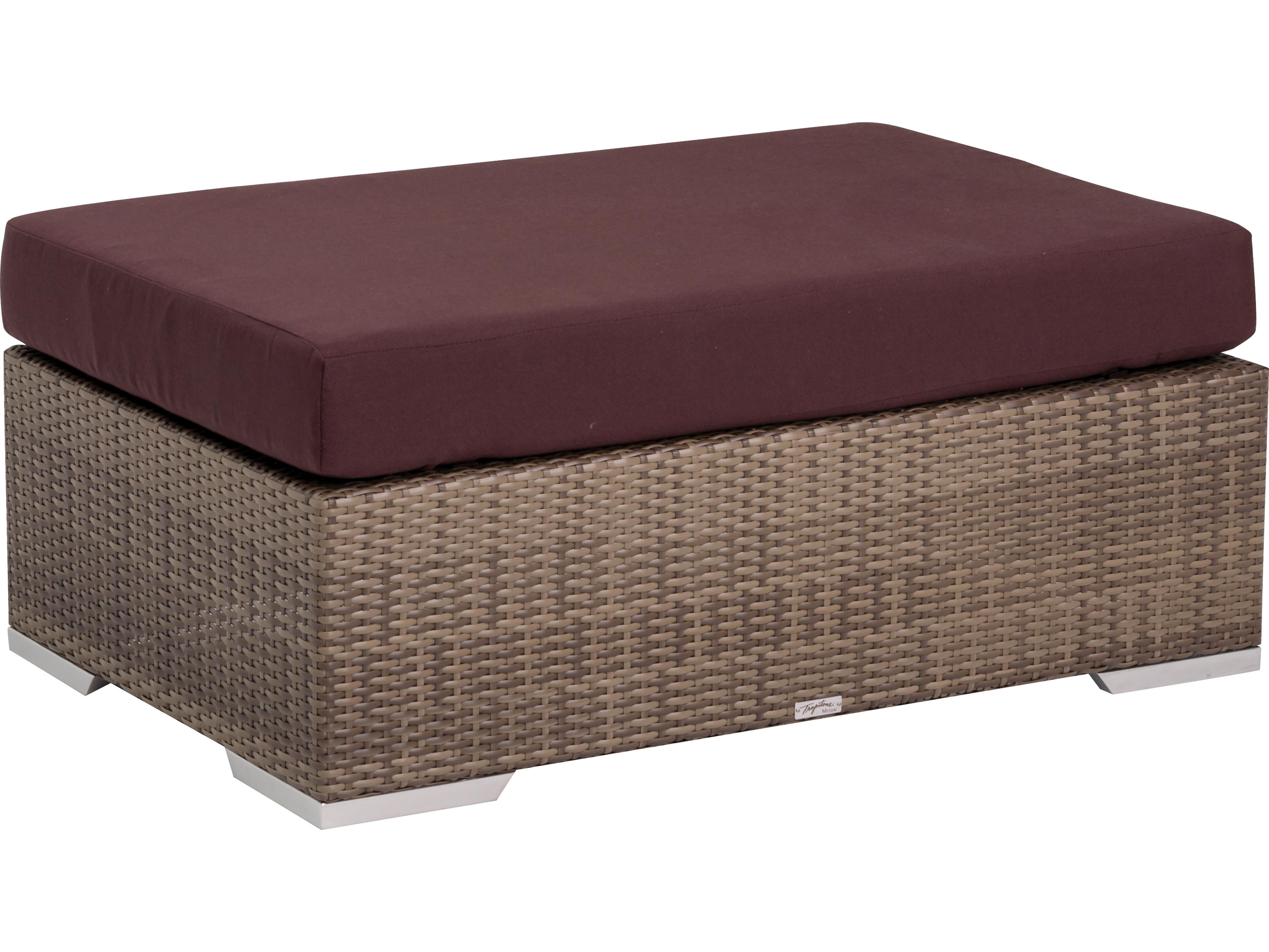 Tropitone Arzo Woven Cushion Rectangular Outdoor Ottoman