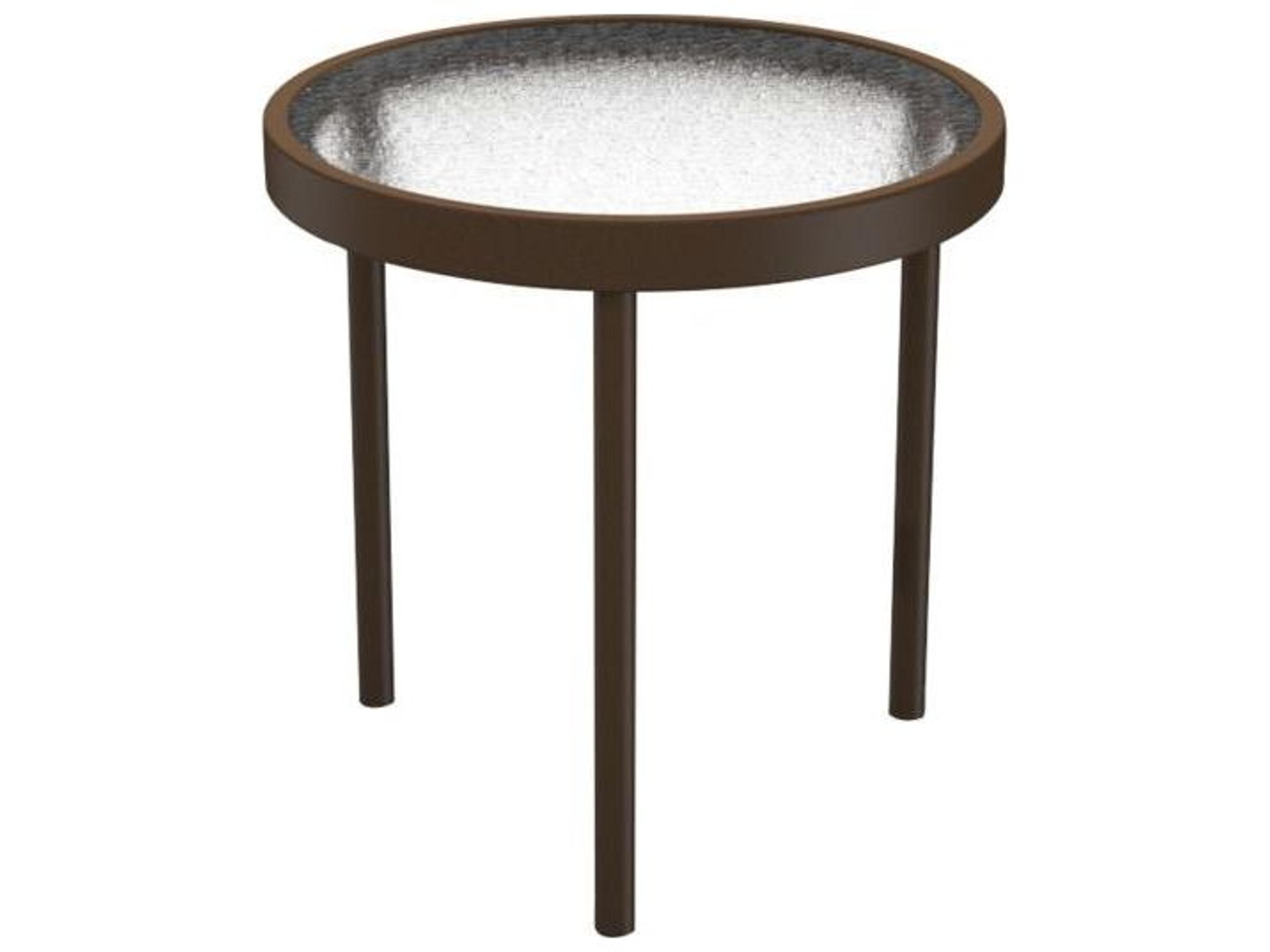 Acrylic Cast Aluminum Round Tea Table