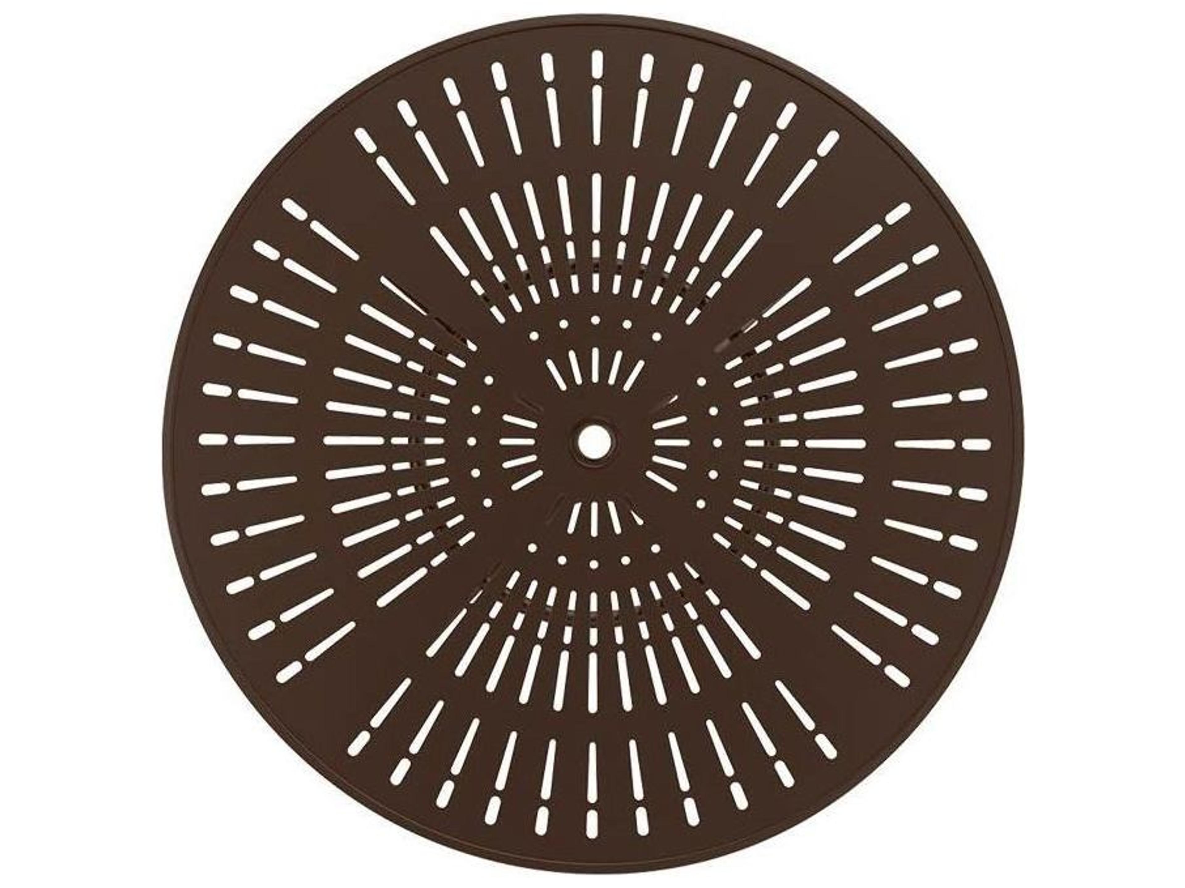 Tropitone La Stratta Aluminum Round KD Pedestal Outdoor Patio Bar Table with Umbrella Hole