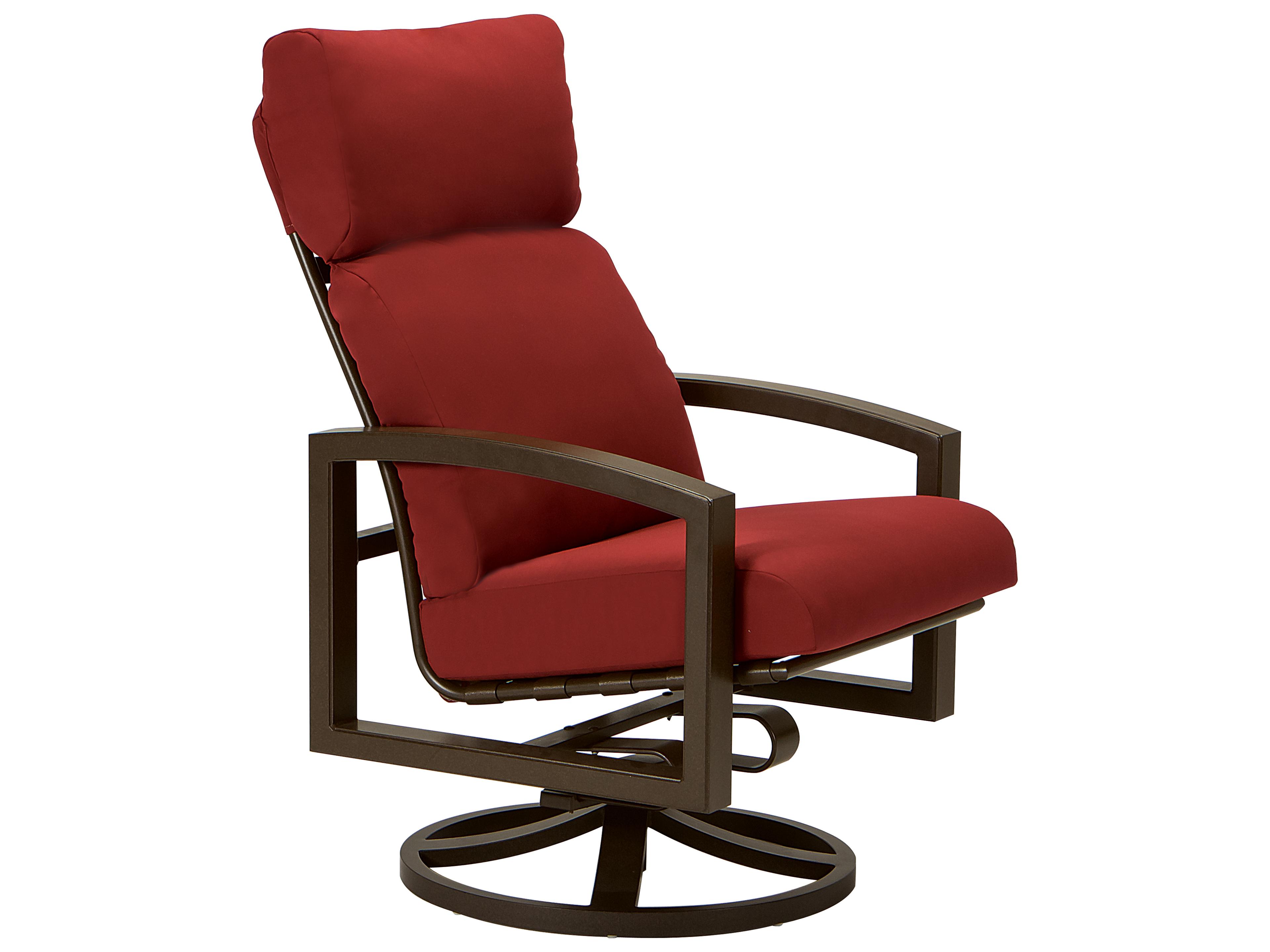 Lakeside Cushion Aluminum Patio Swivel Rocker Dining Chair