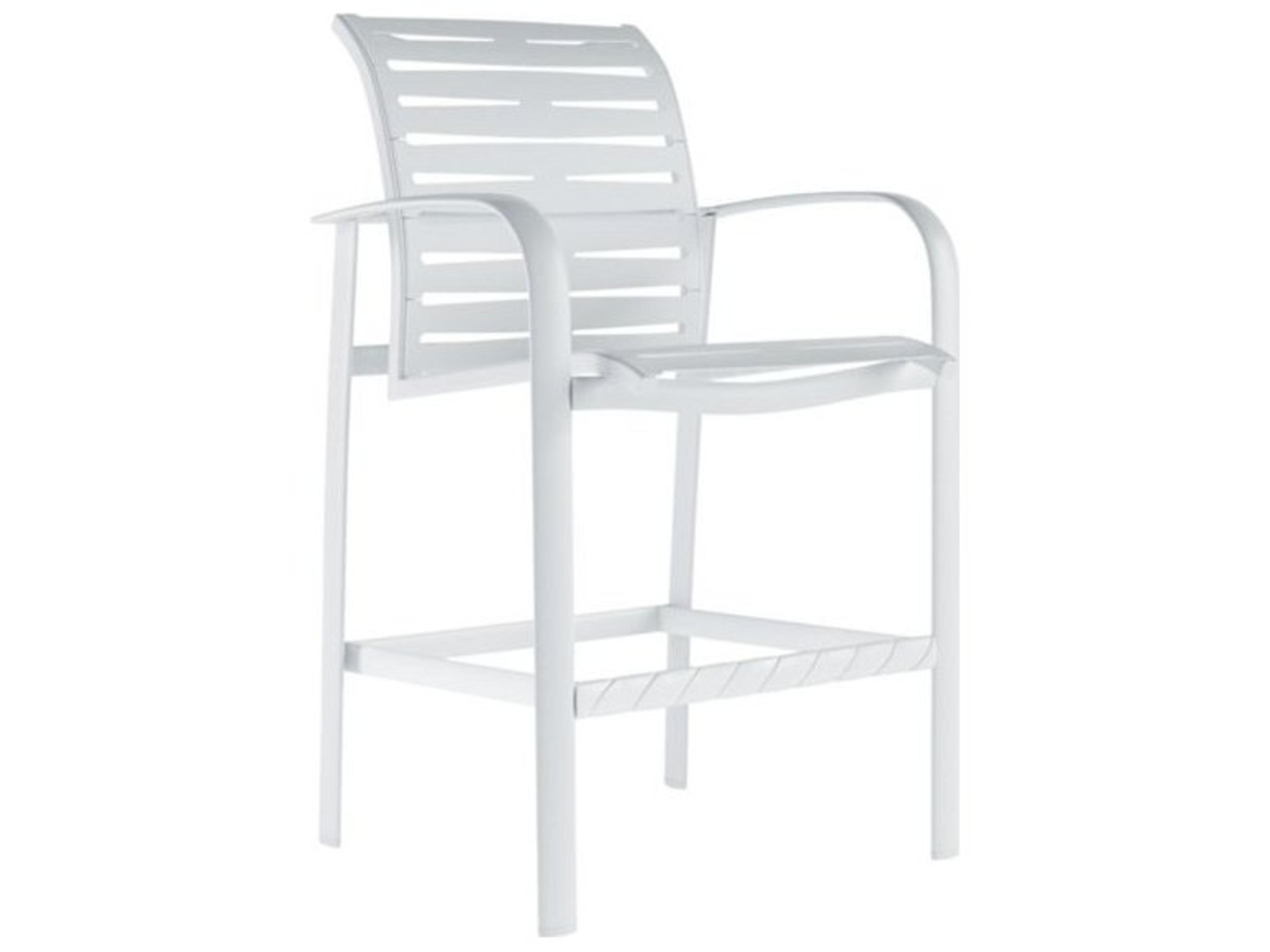 Laguna Beach EZ Span Ribbon Aluminum Stackable Outdoor Patio Bar Stool
