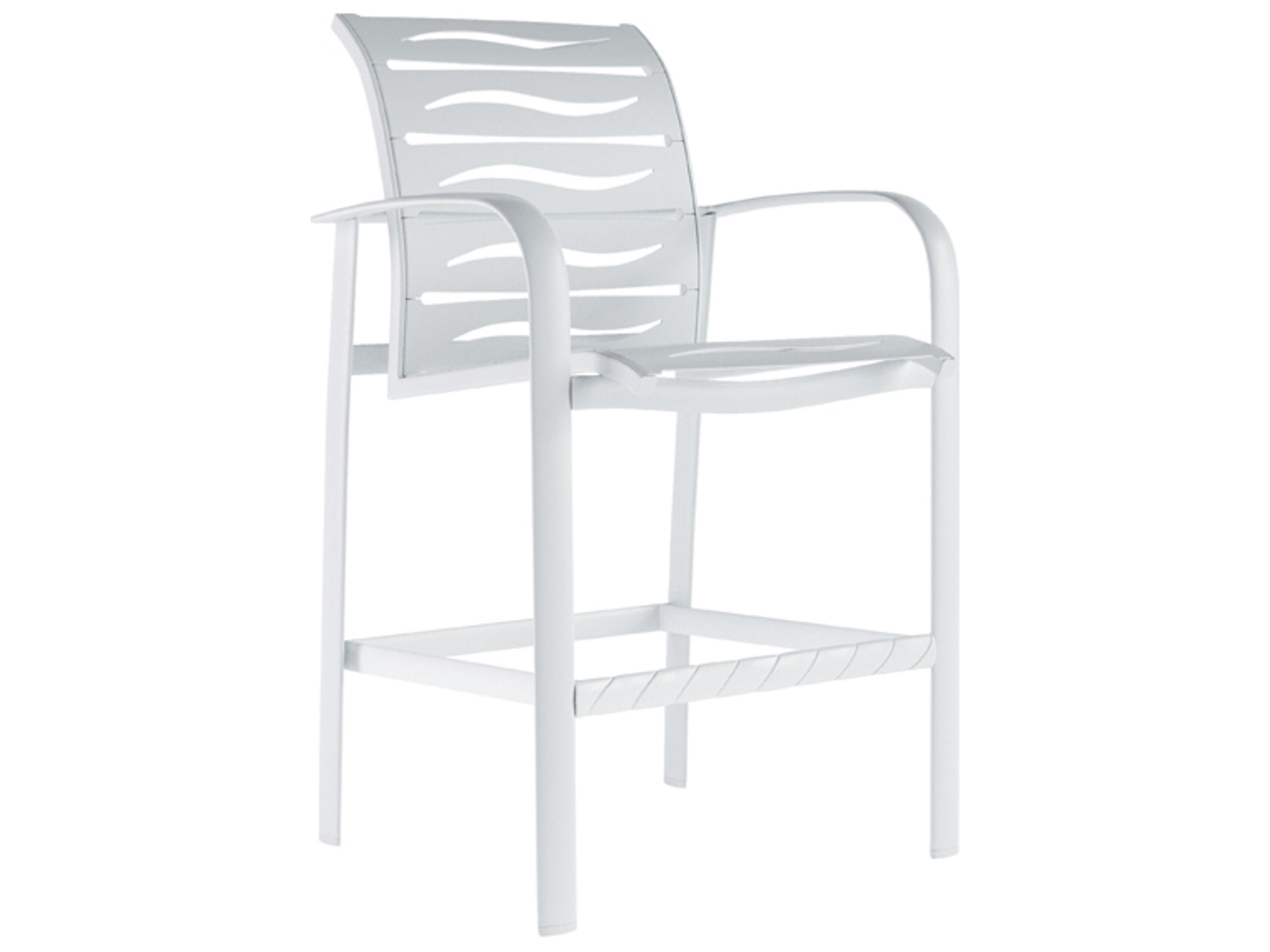Laguna Beach EZ Span Wave Aluminum Stackable Patio Bar Stool