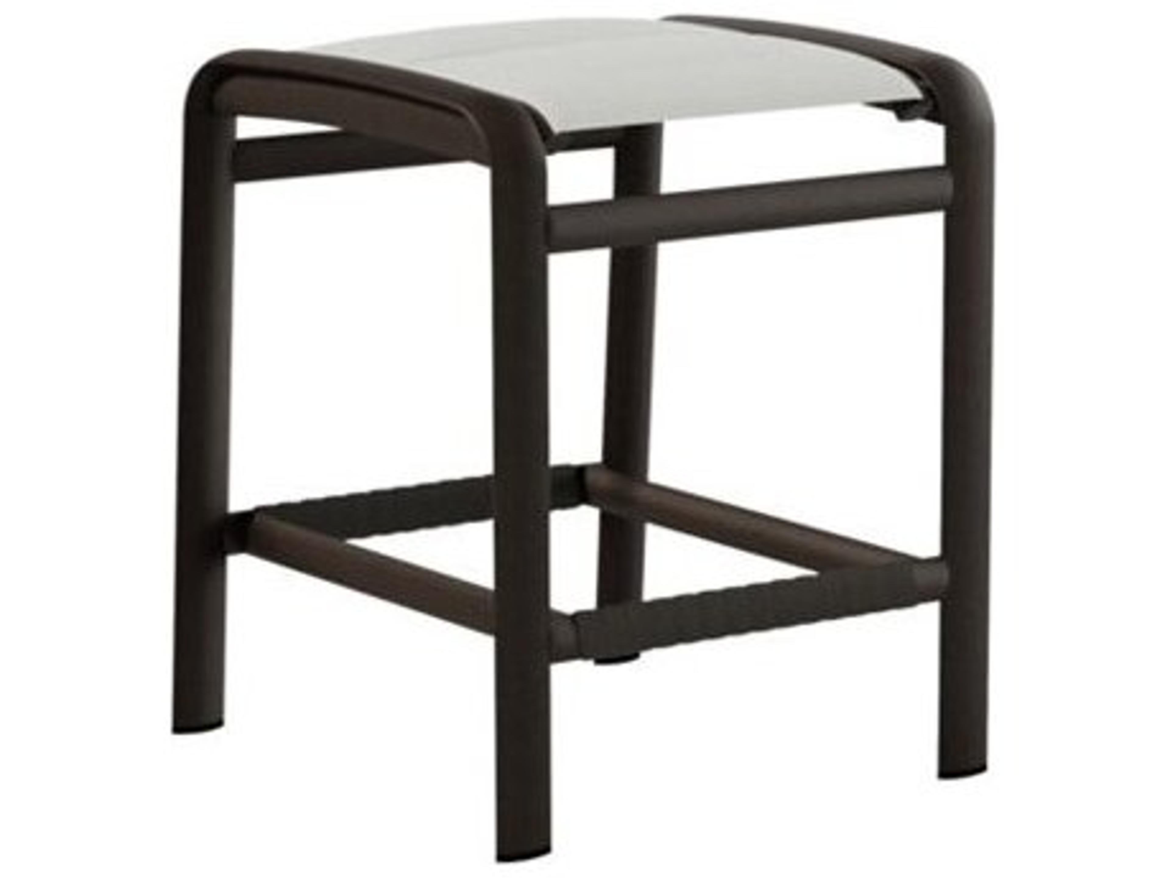 Laguna Beach Relaxed Padded Sling Aluminum Backless Outdoor Patio Counter Stool
