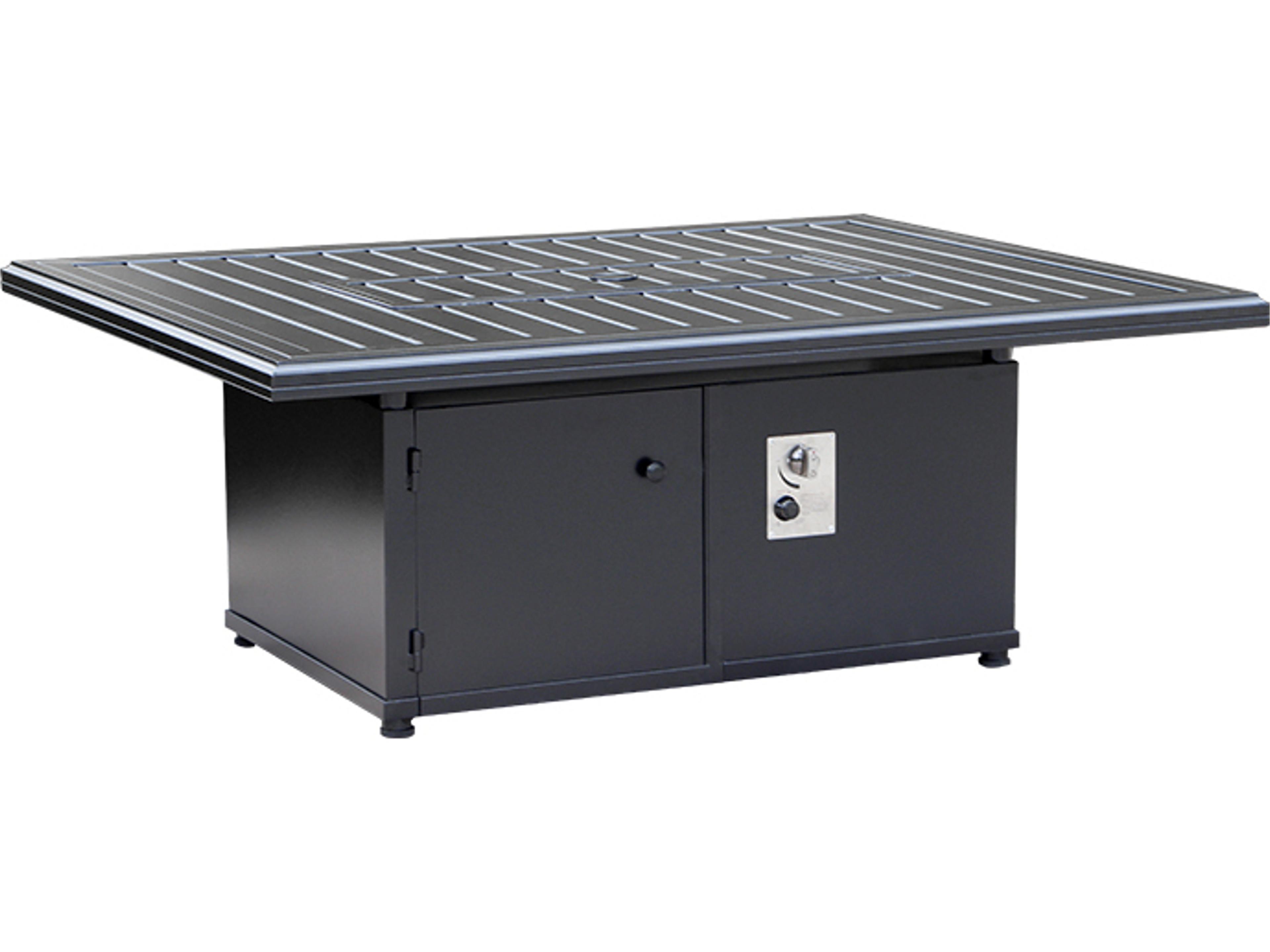 Solasta Aluminum Rectangular Ignitor Outdoor Fire Pit Table
