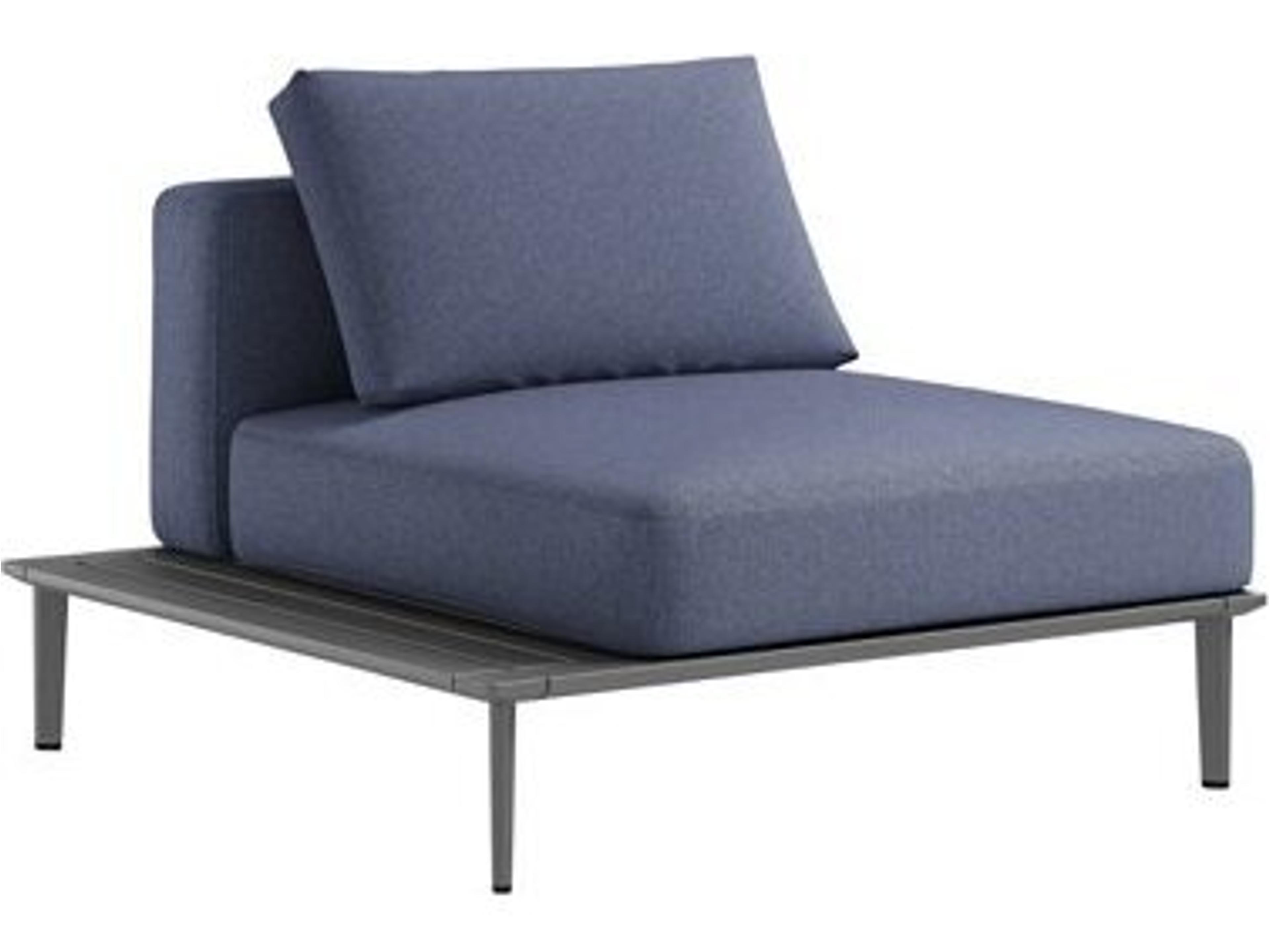 Platform Cushion Aluminum Right Table Modular Patio Lounge Chair