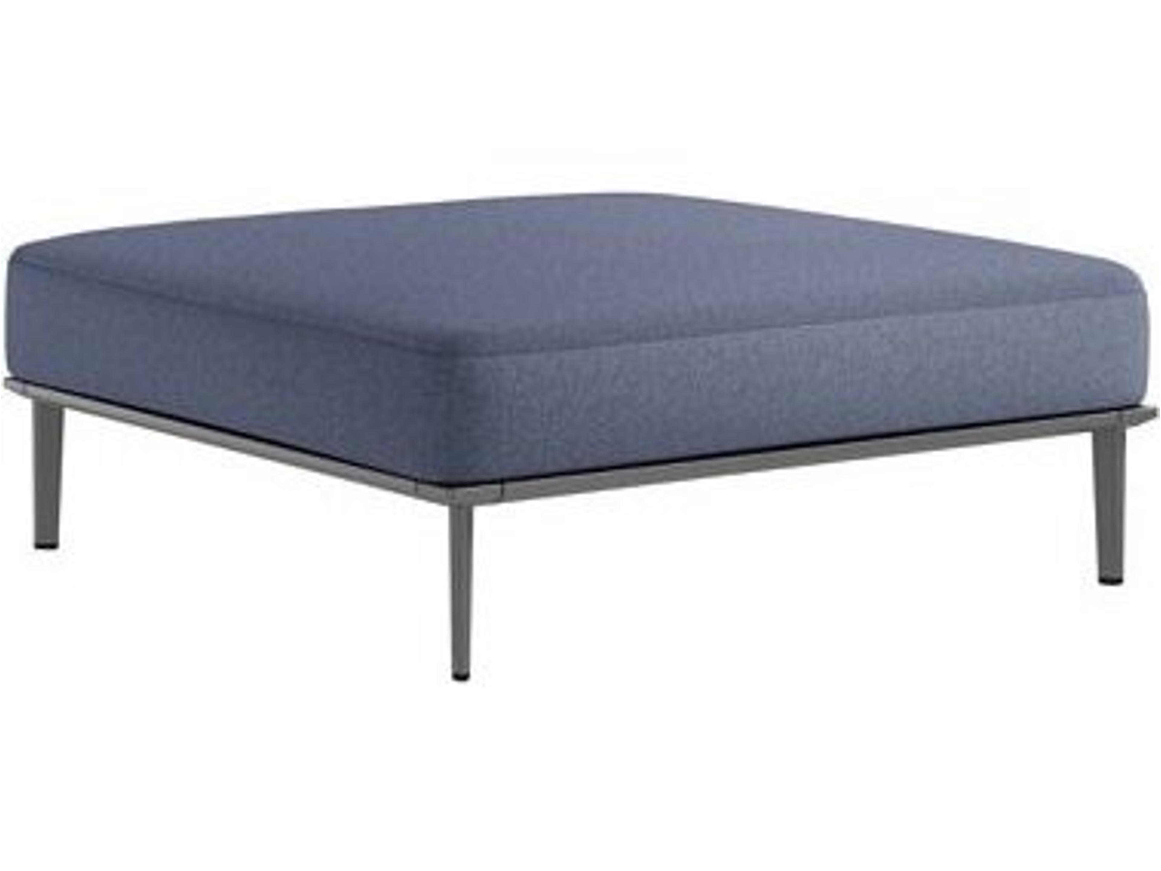 Platform Cushion Aluminum Square Outdoor Patio Ottoman