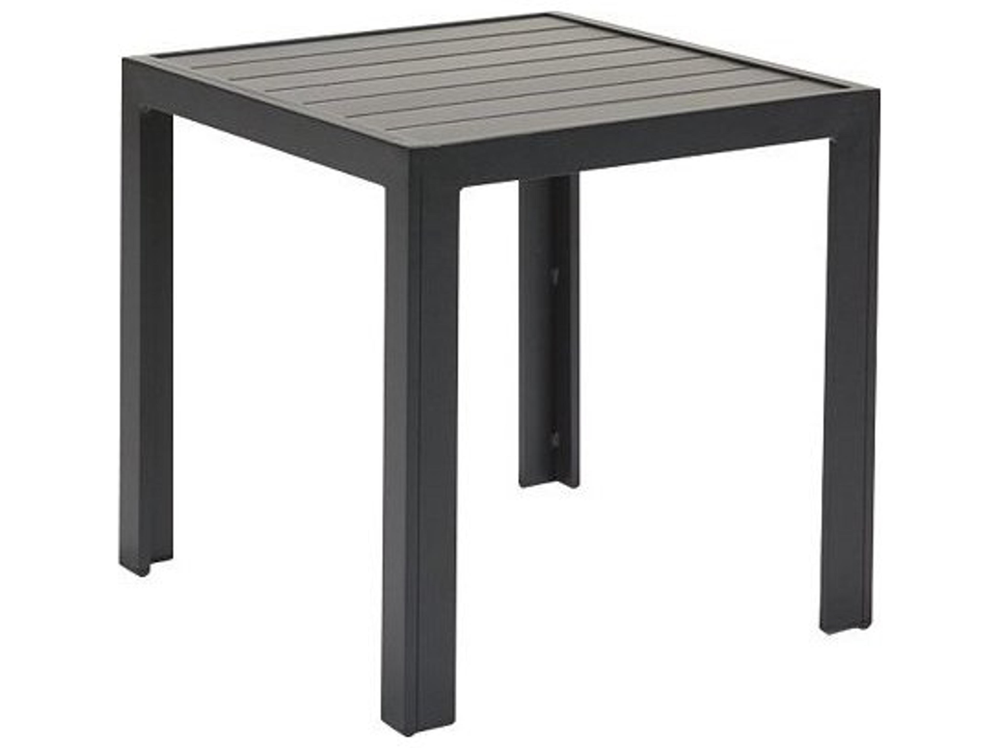 Aluminum Slat Square Patio End Table