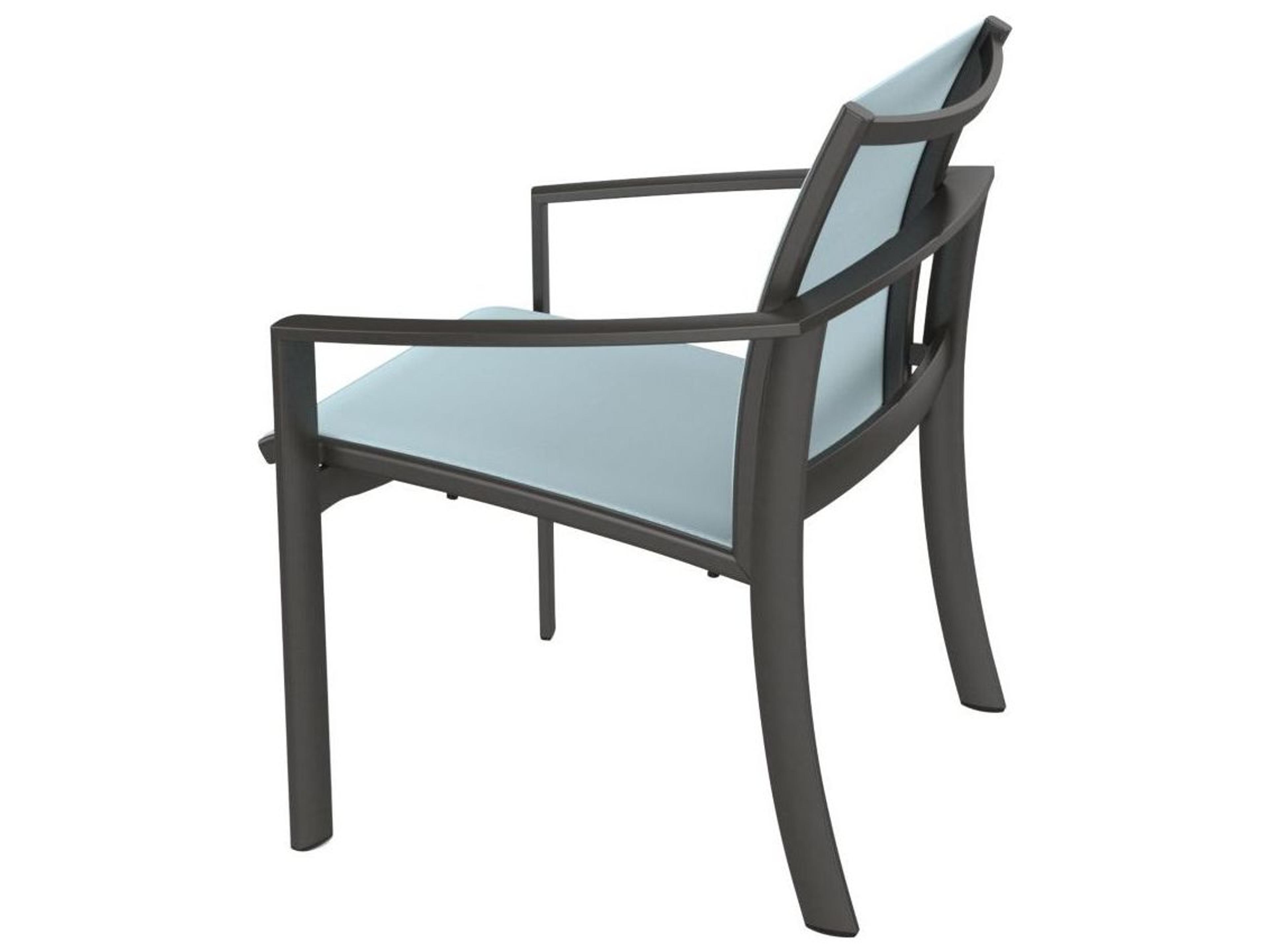 Tropitone Kor Relaxed Sling Aluminum Patio Dining Arm Chair