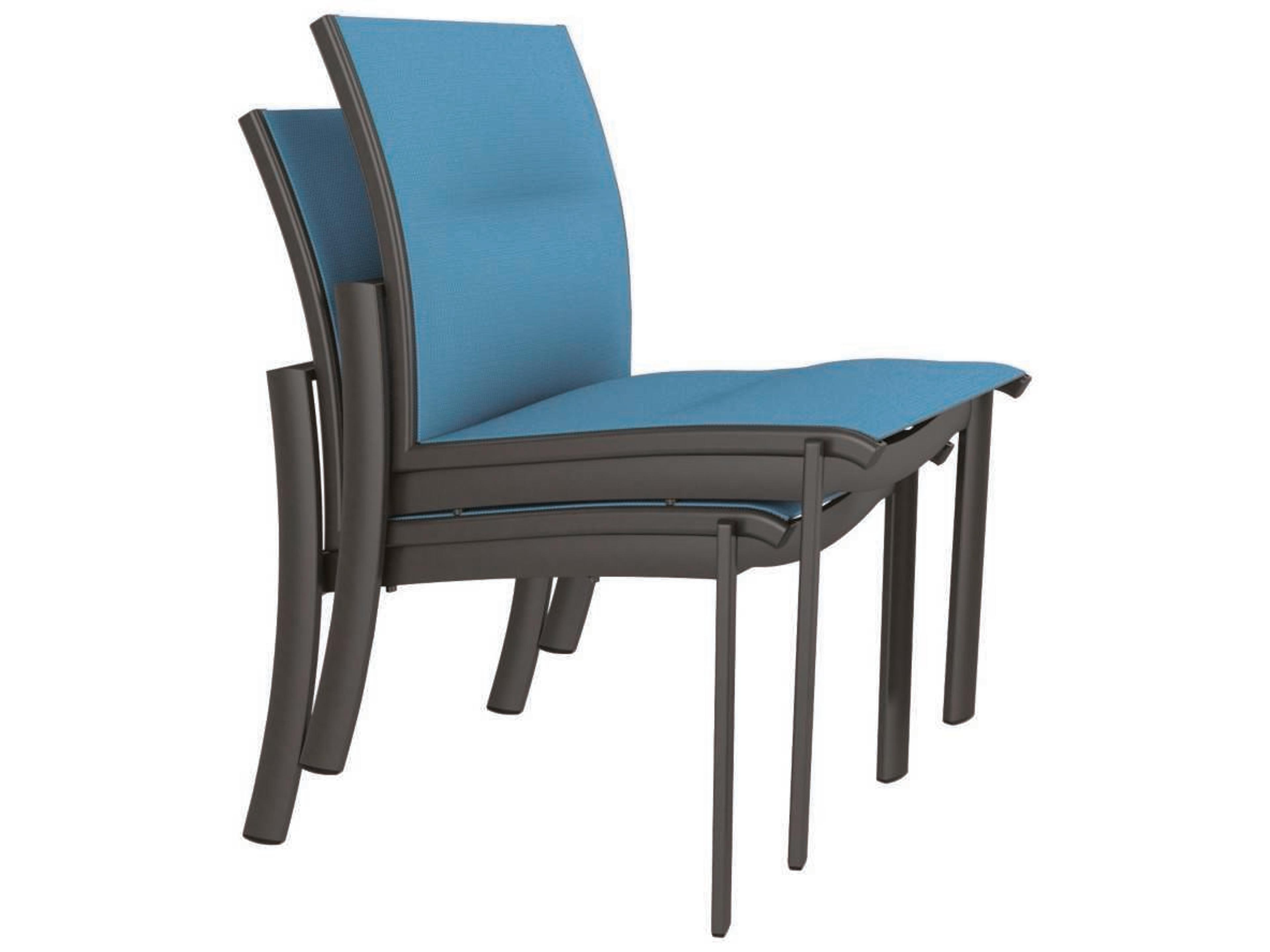 Tropitone Kor Padded Sling Aluminum Outdoor Patio Dining Side Chair