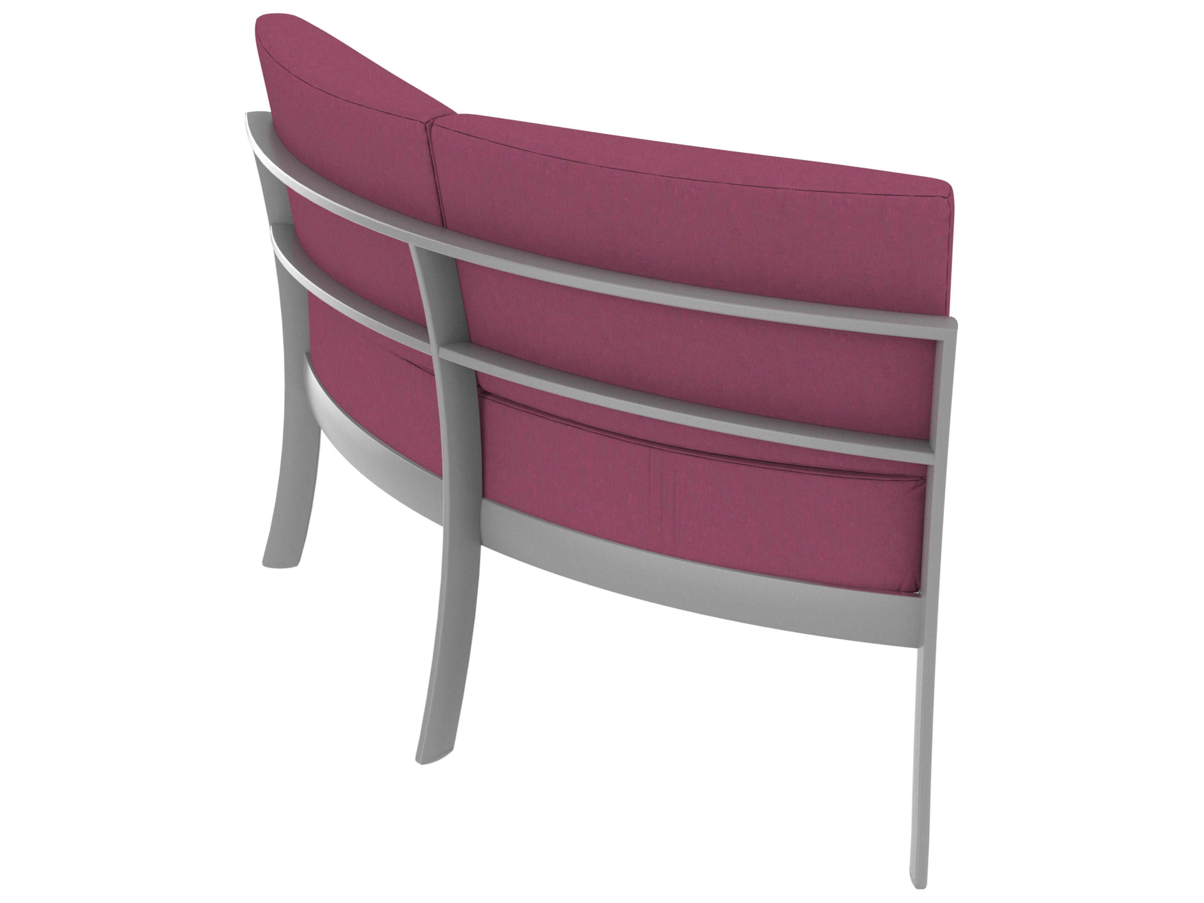 Tropitone Kor Cushion Aluminum Curved Corner Outdoor Patio Lounge Chair