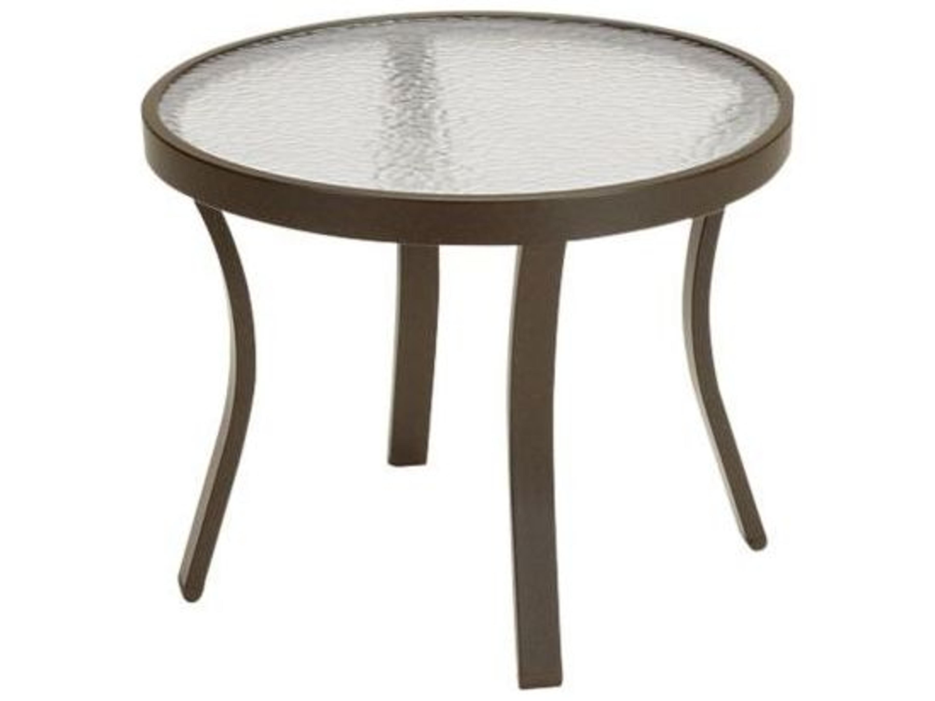 Acrylic Cast Aluminum Round Tea Table