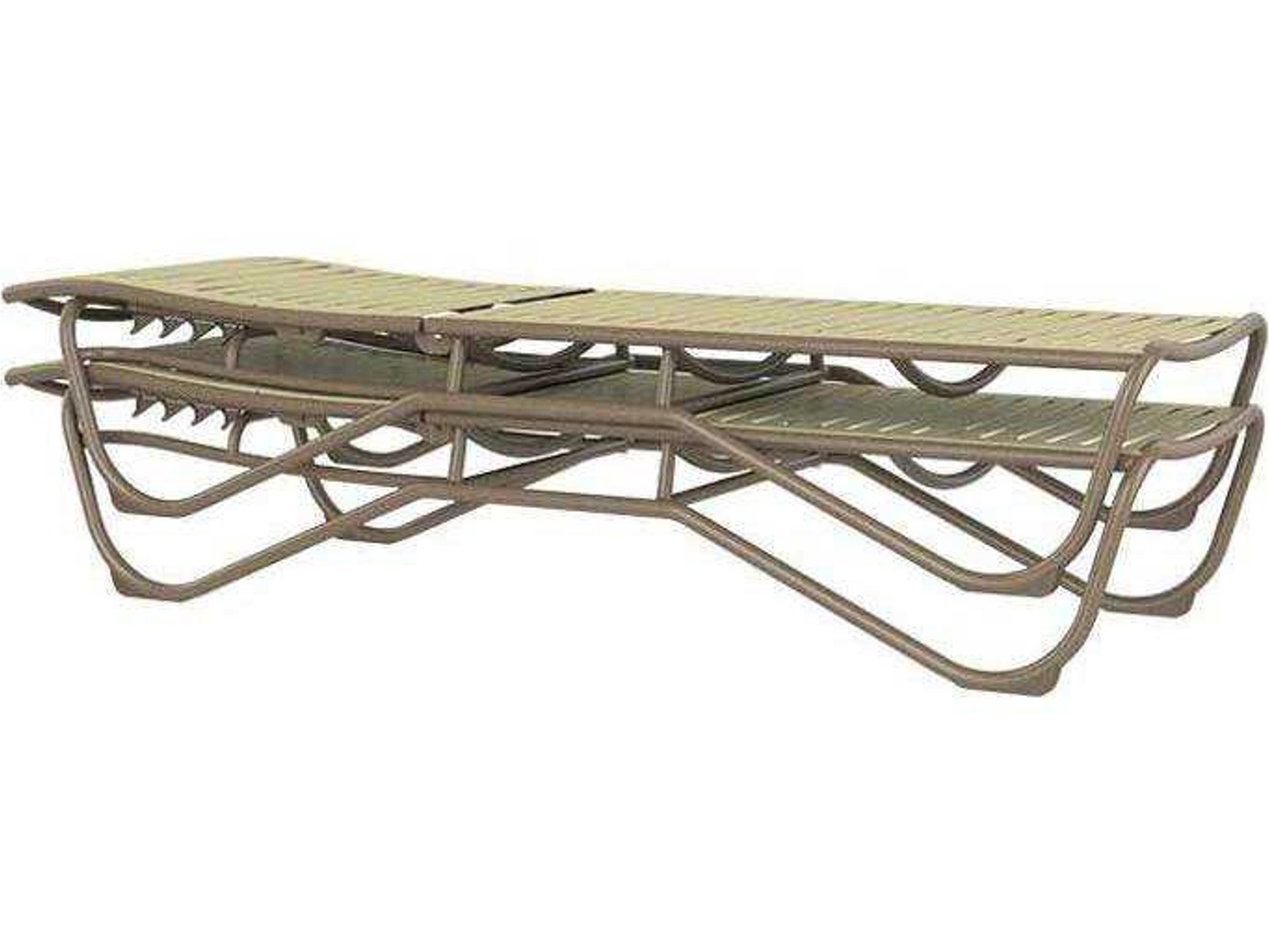 Tropitone Millennia Ribbon Segment Aluminum Stackable Patio Chaise Lounge