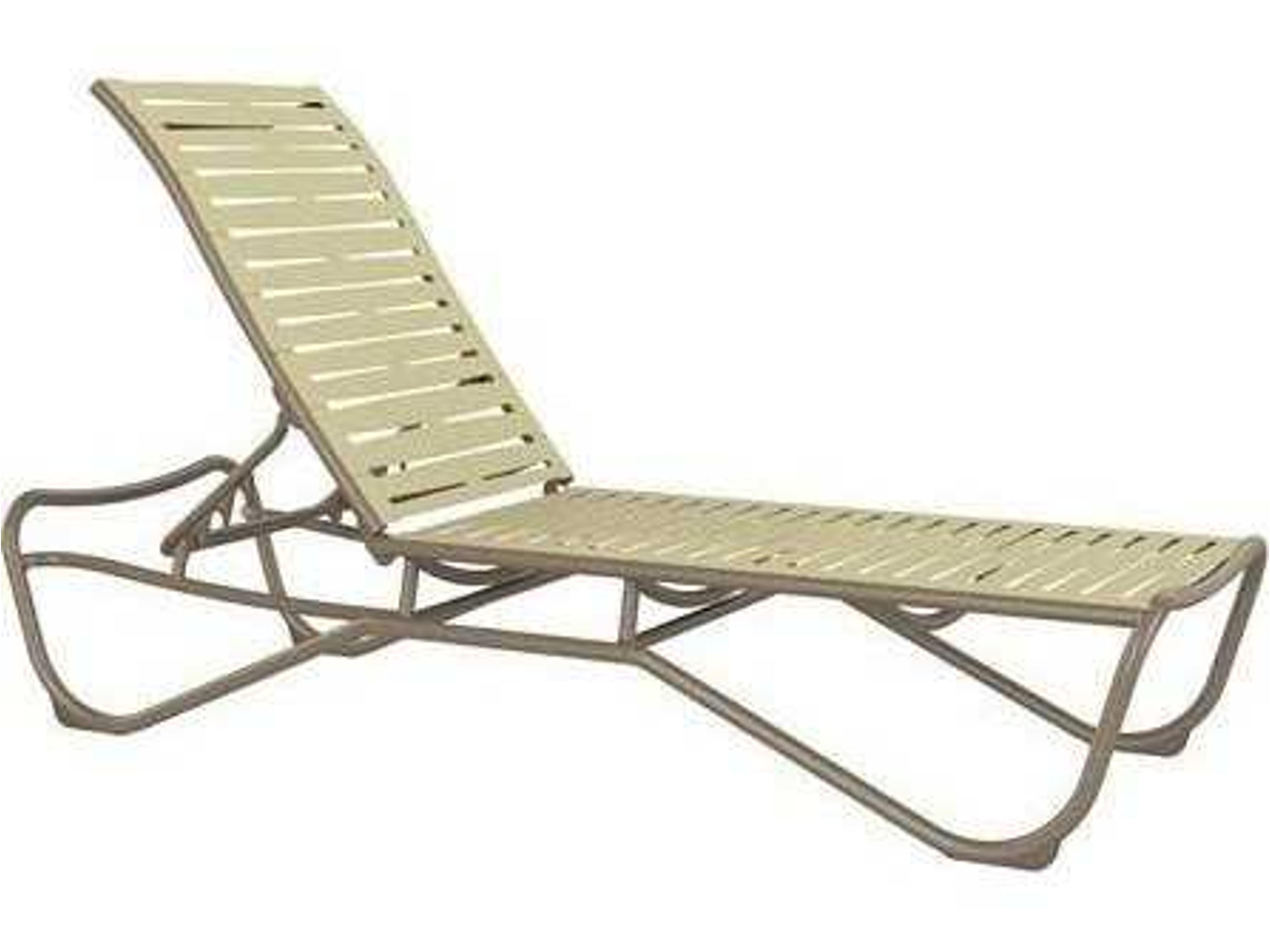 Millennia Ribbon Segment Aluminum Stackable Patio Chaise Lounge