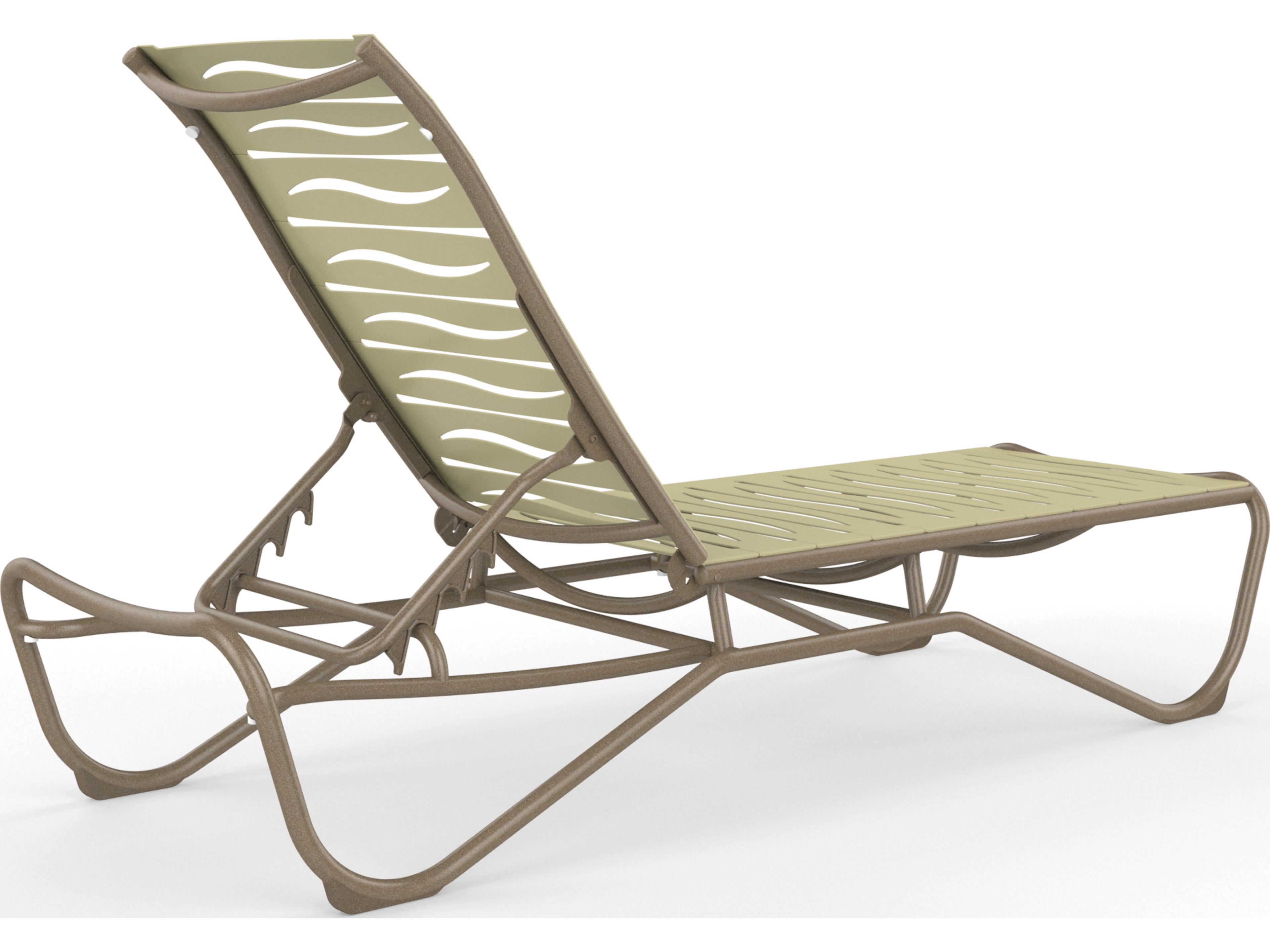 Tropitone Millennia Wave Segment Aluminum Outdoor Chaise Lounge Armless