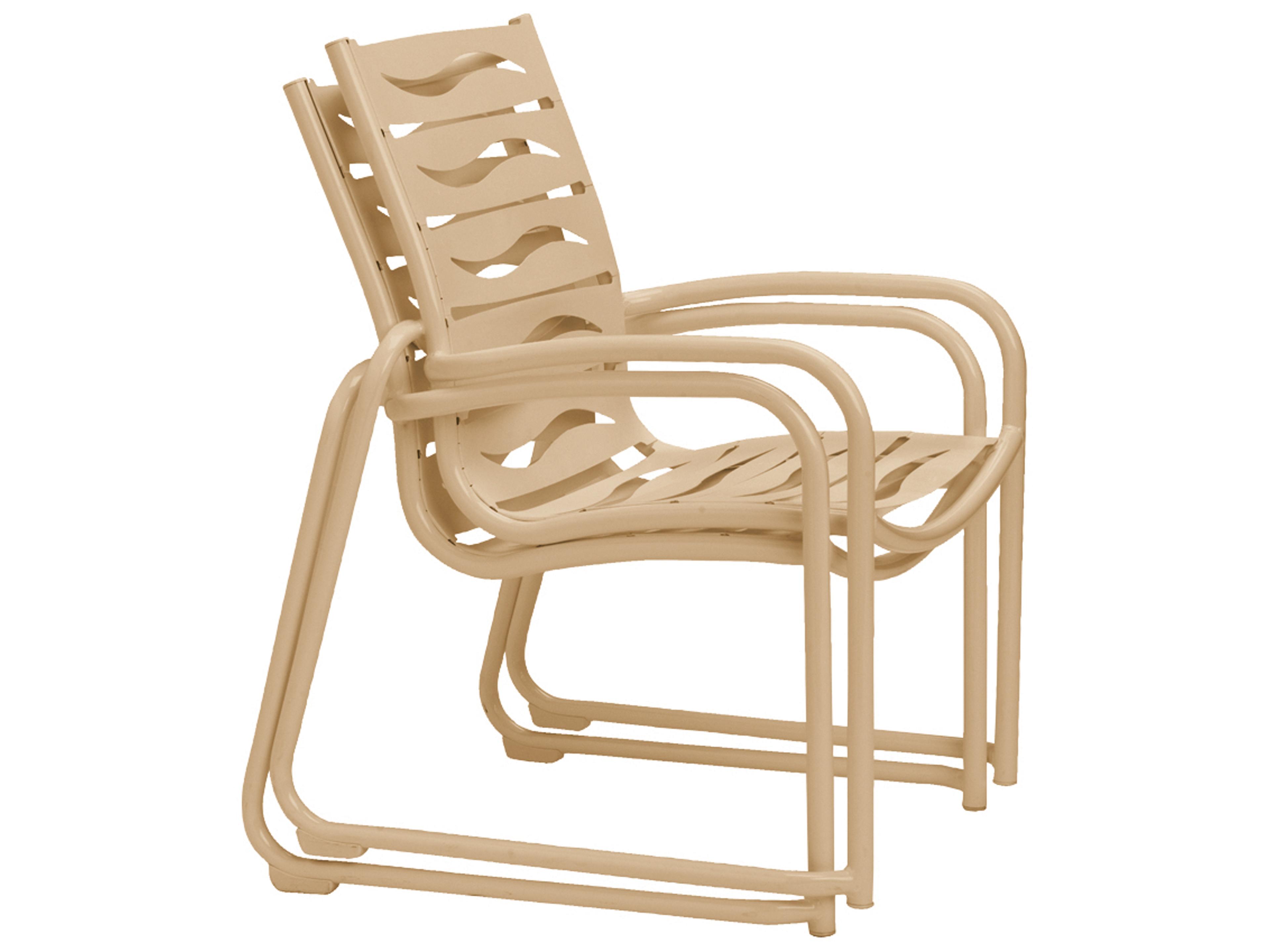 Tropitone Millennia Wave Segment Aluminum Stackable Patio Dining Chair
