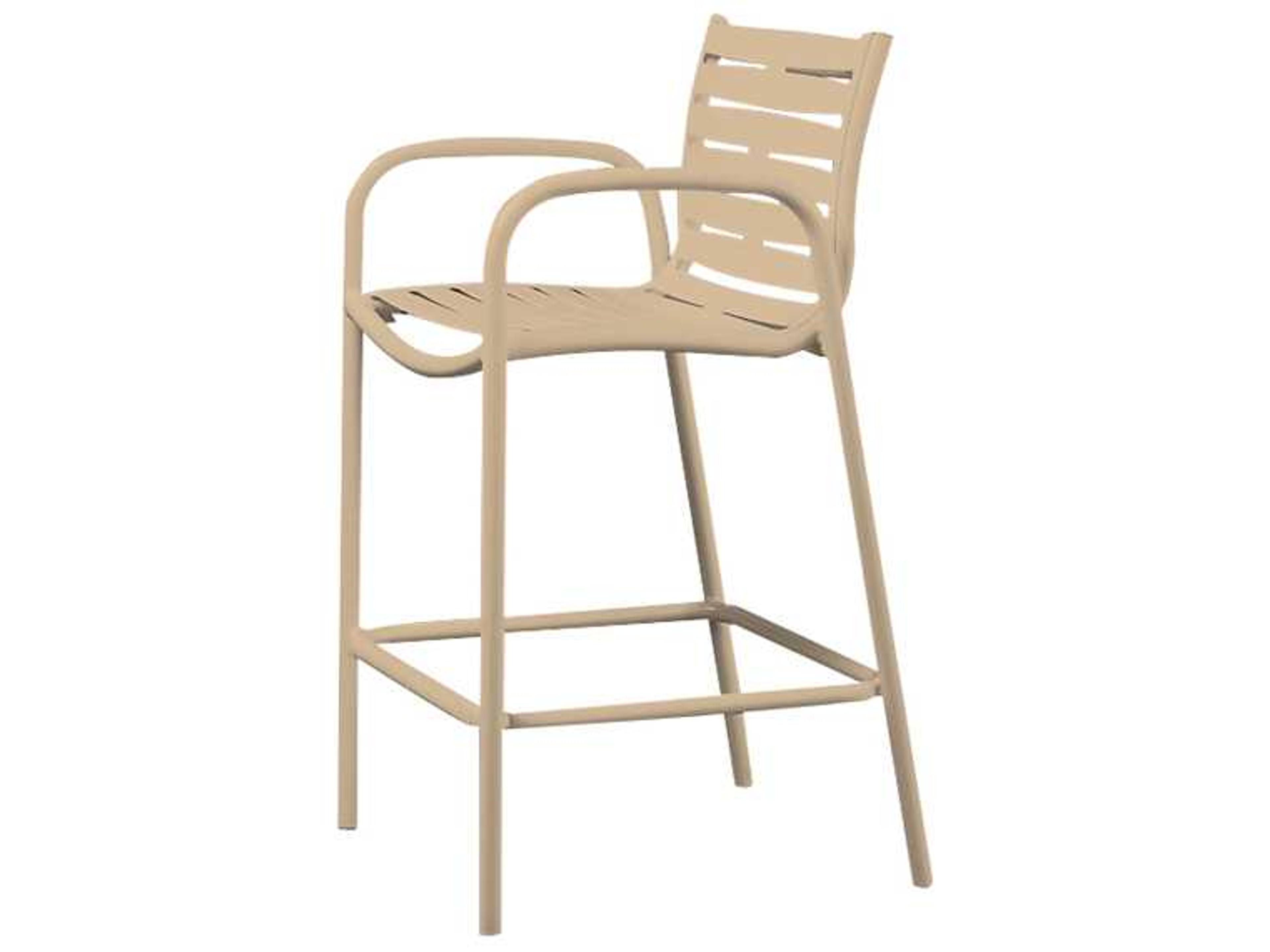 Millennia Ribbon Segment Aluminum Outdoor Patio Bar Stool