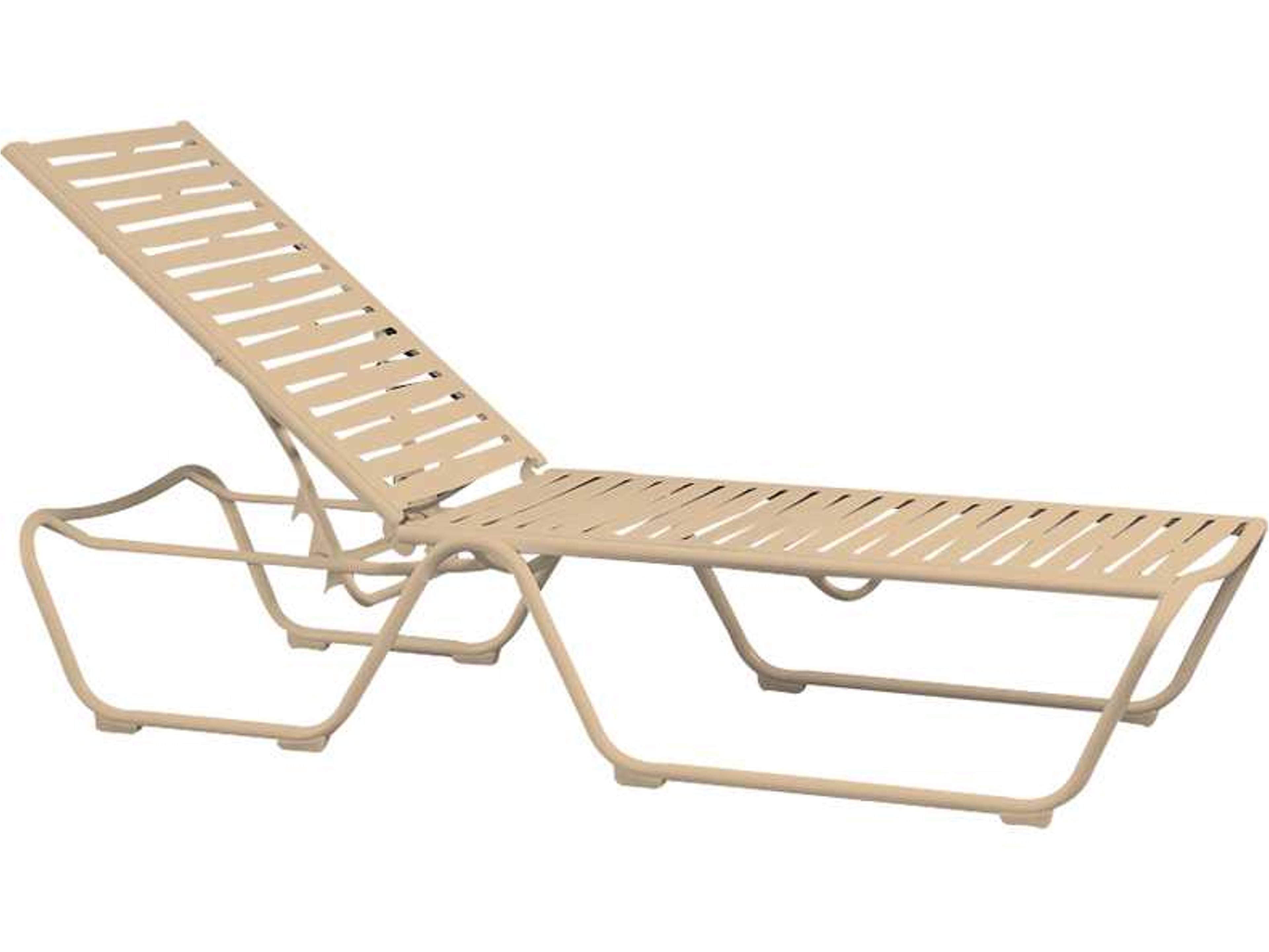 Millennia Ribbon Segment Aluminum Stackable Outdoor Patio Chaise Lounge